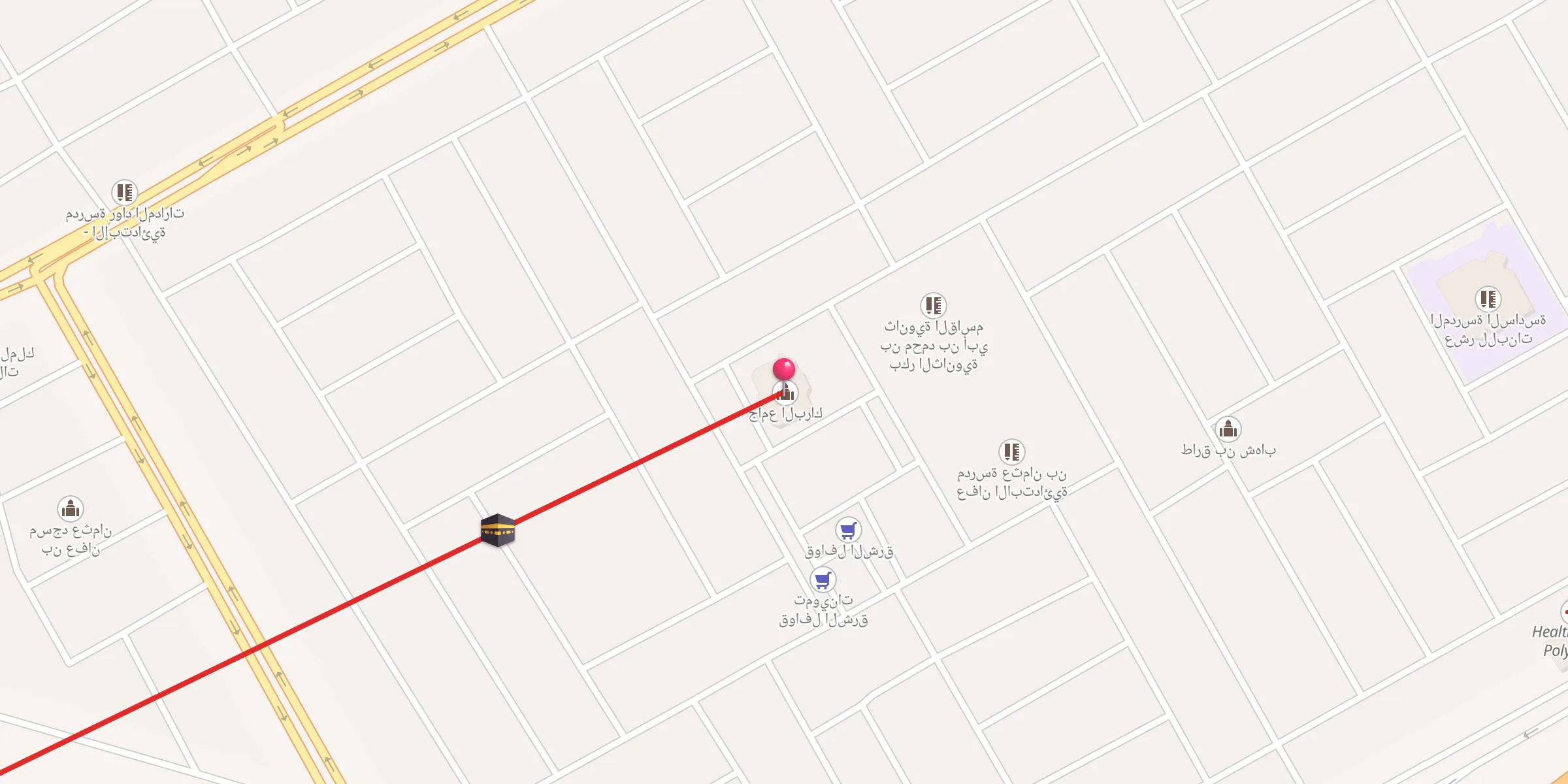 Carte de localisation : جامع البراك