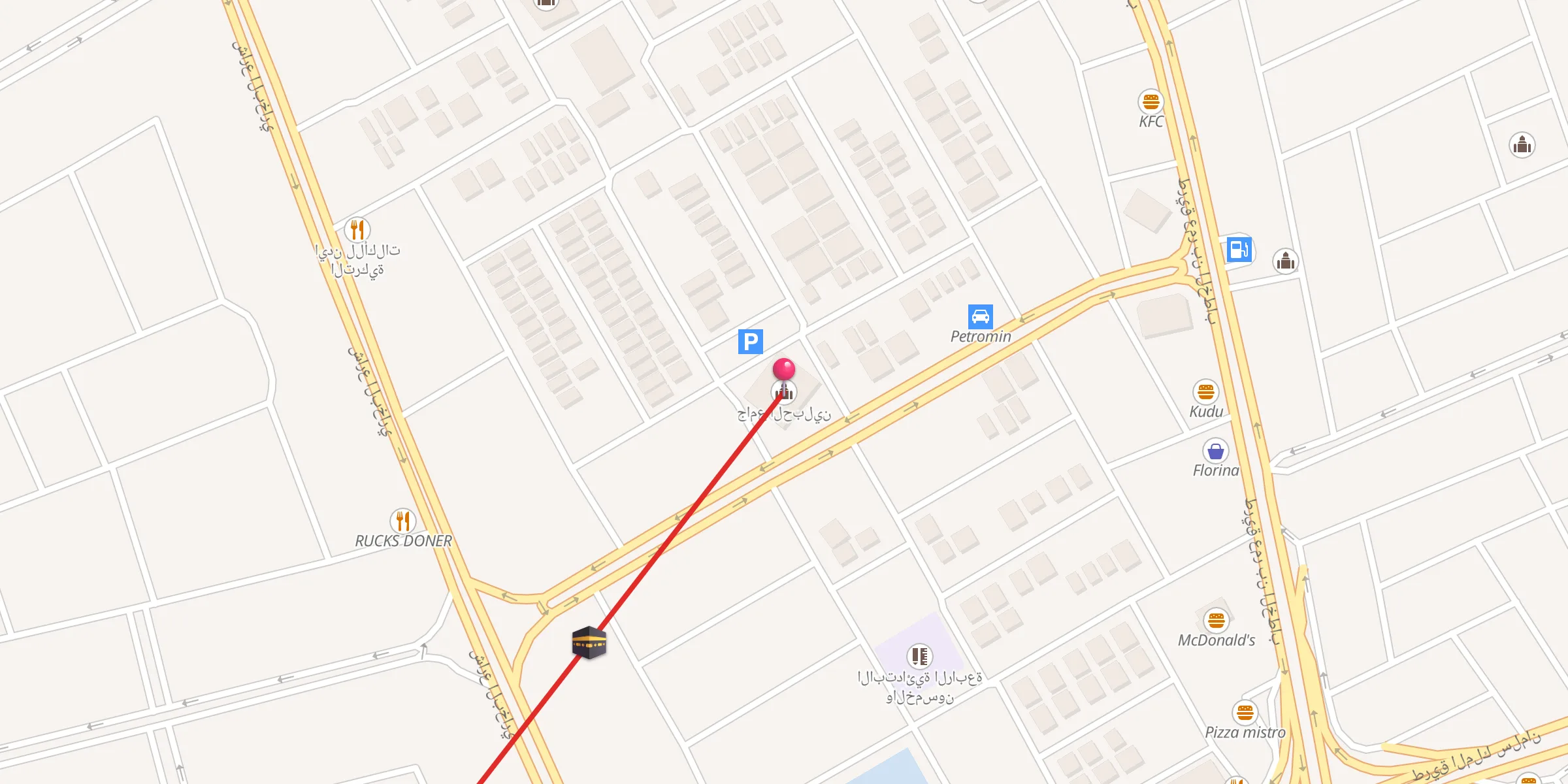 Carte de localisation : جامع الحبلين