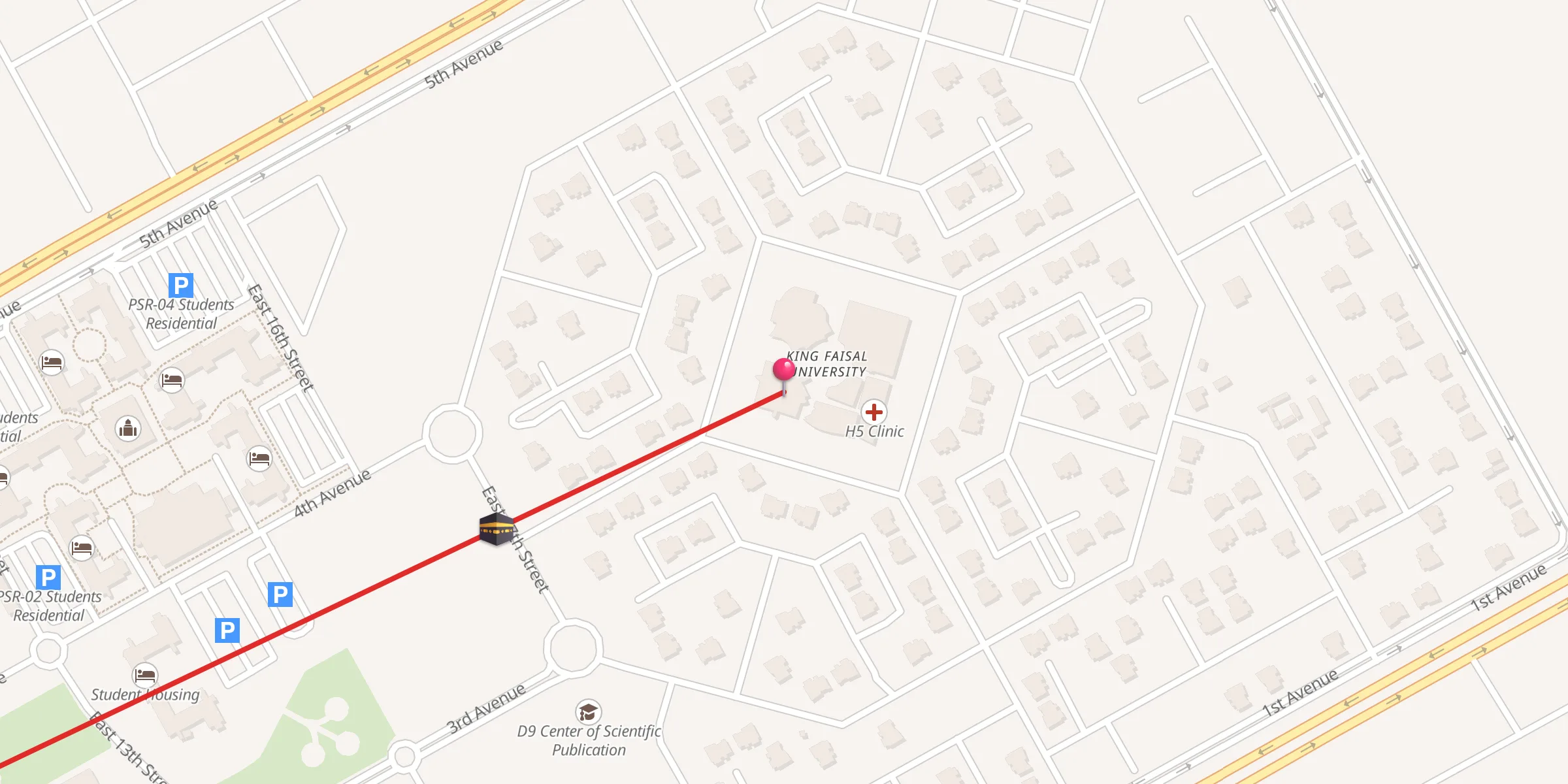 Carte de localisation : M5 Mosque 3