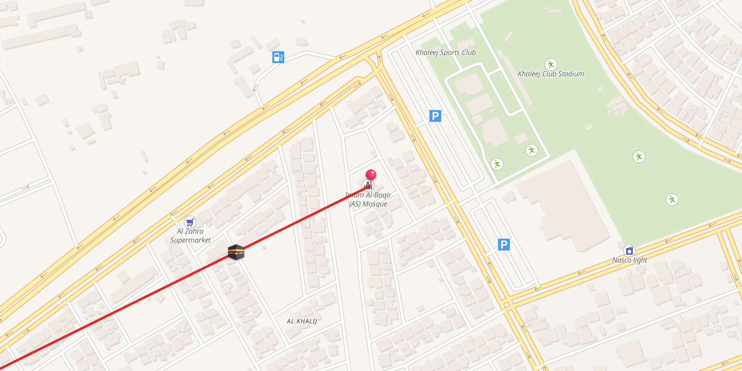 Carte de localisation : الباقر