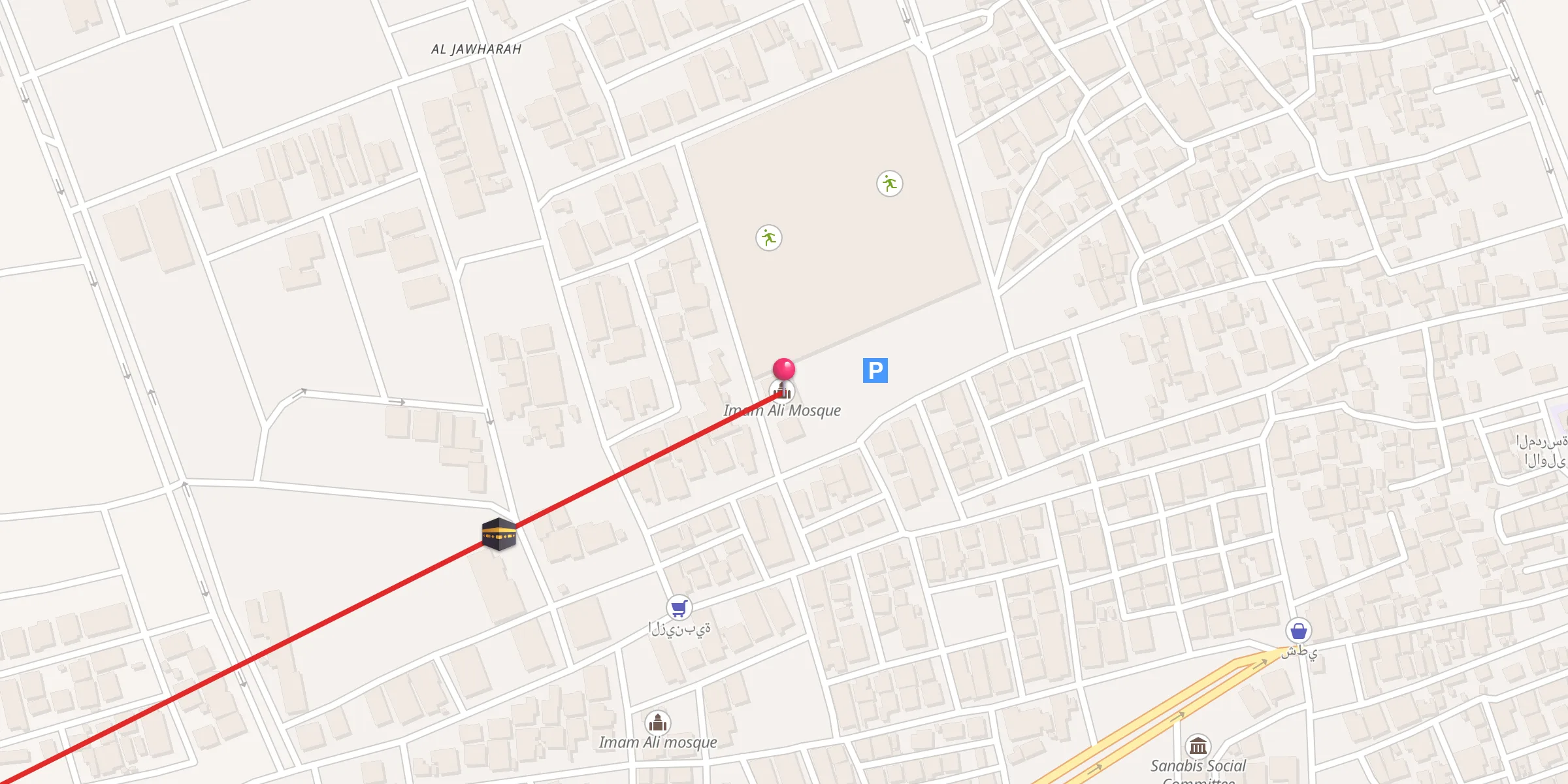 Carte de localisation : مسجد الإمام علي