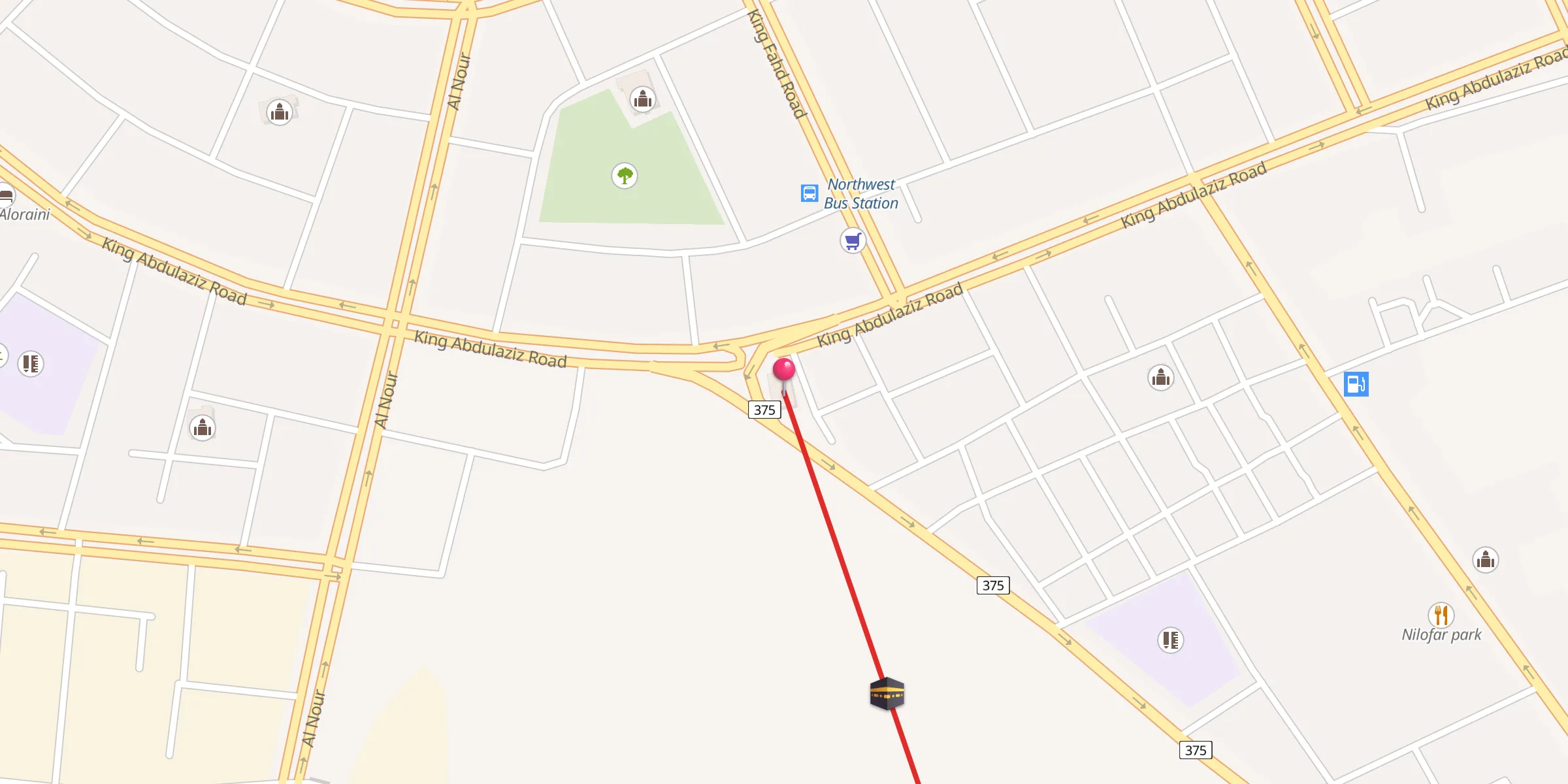 Carte de localisation : مسجد محمد بن إبراهيم