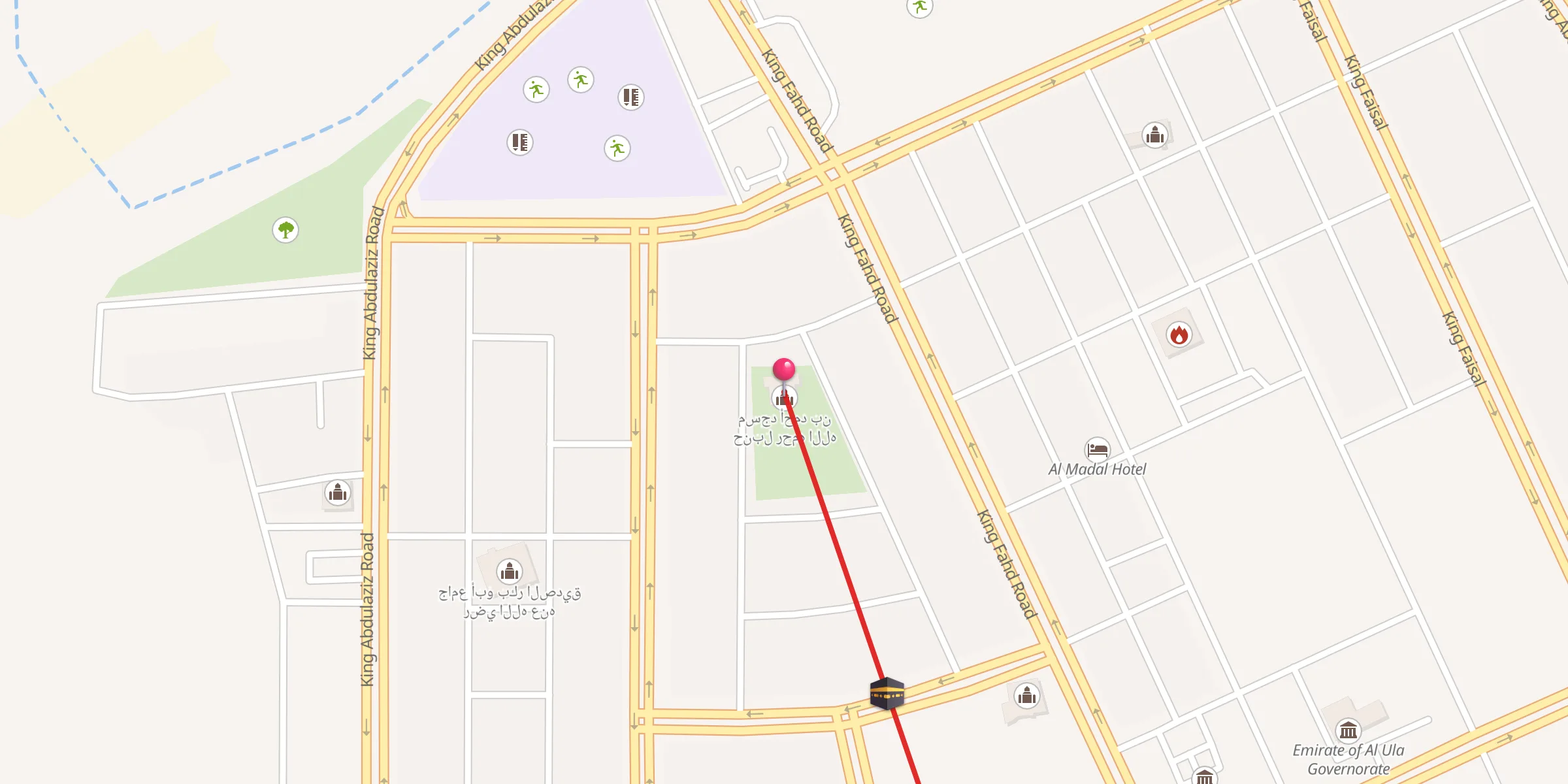 Carte de localisation : مسجد أحمد بن حنبل رحمه الله