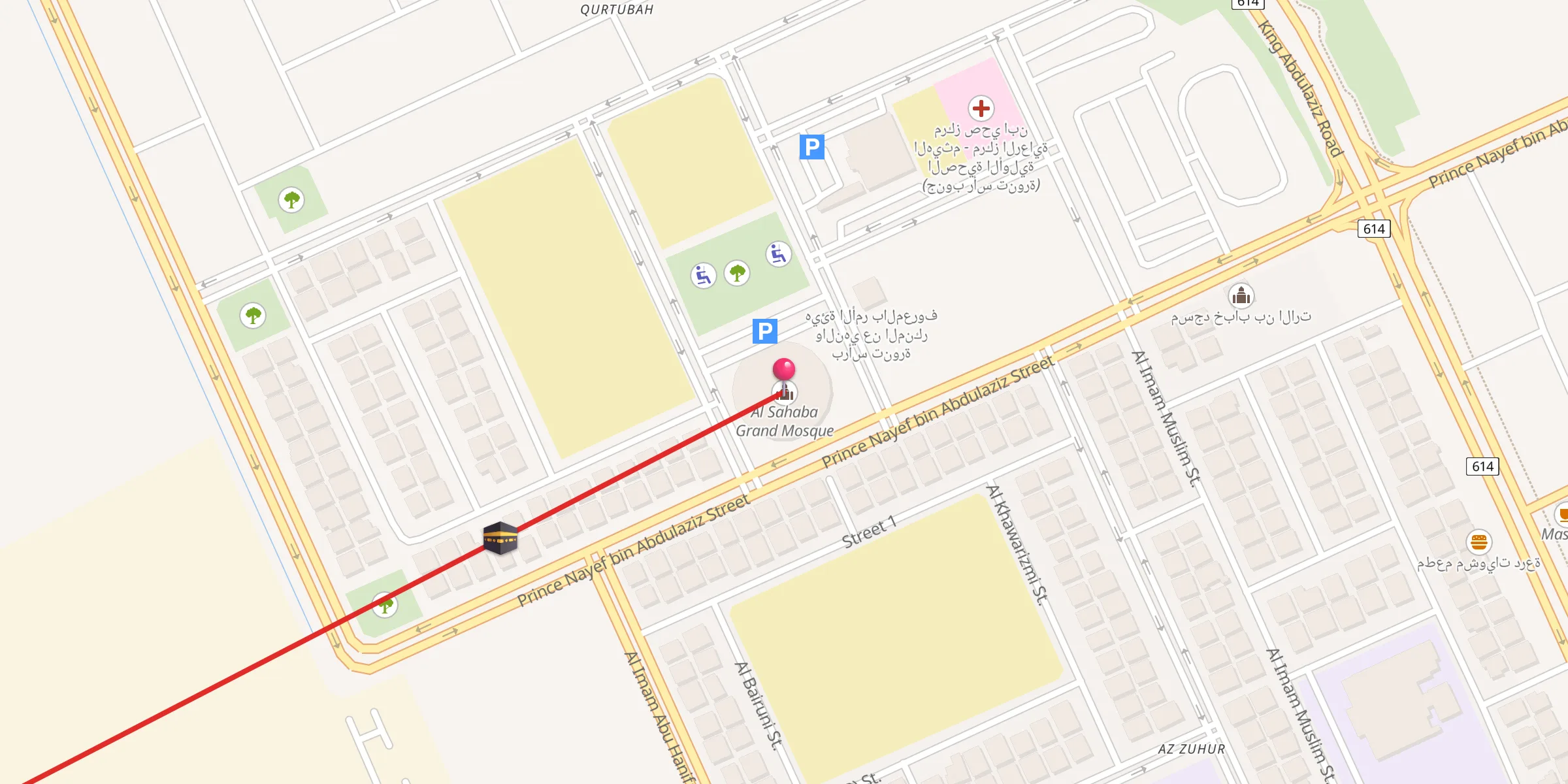 Carte de localisation : جامع الصحابة