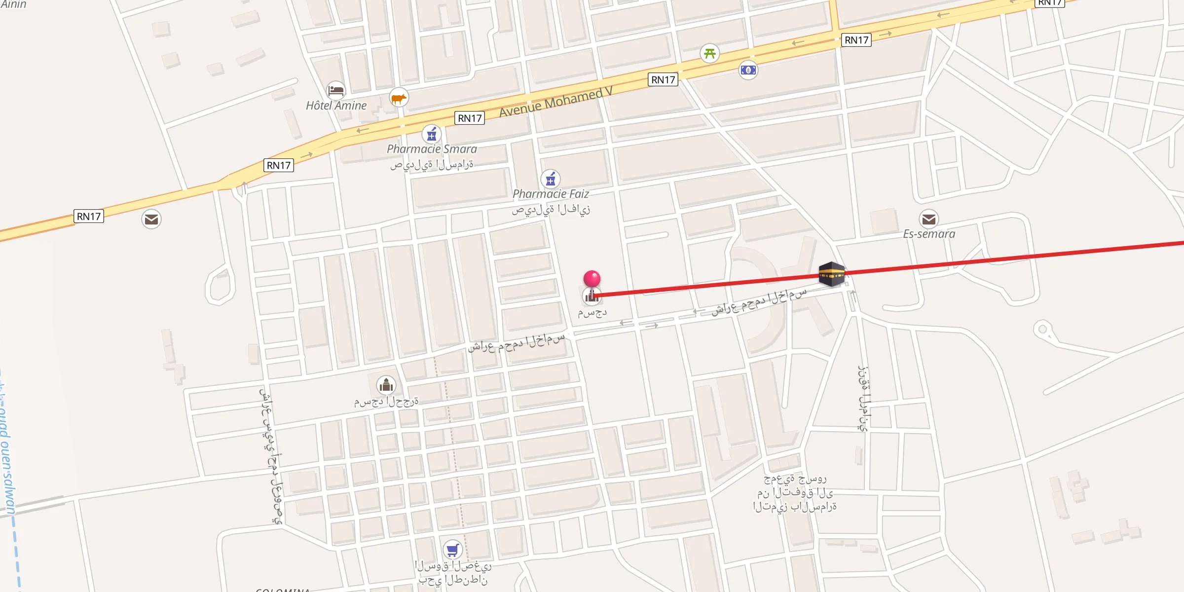 Carte de localisation : مسجد