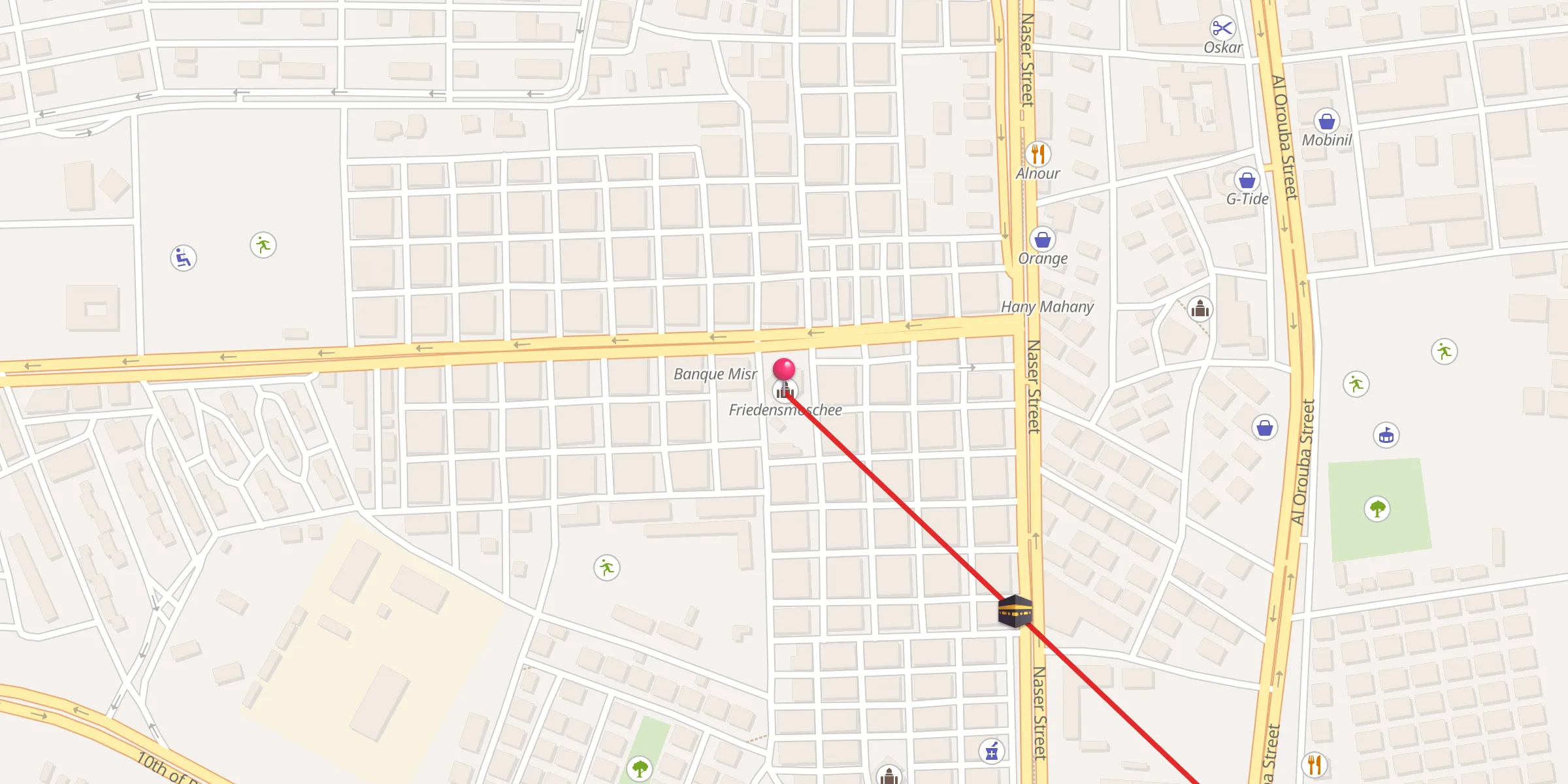 Carte de localisation : جامع السلام
