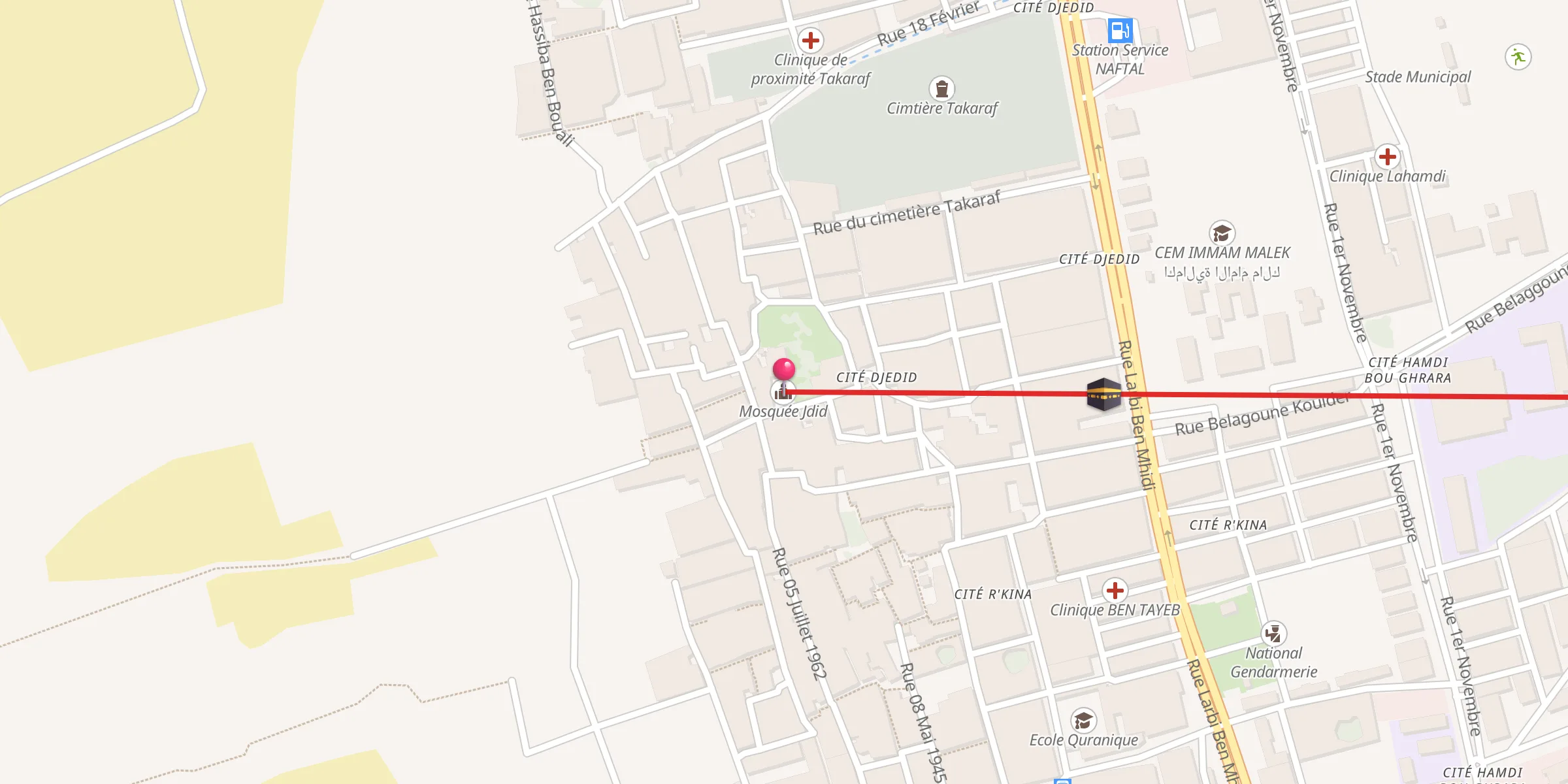 Carte de localisation : Mosquée Jdid مسجد جديد