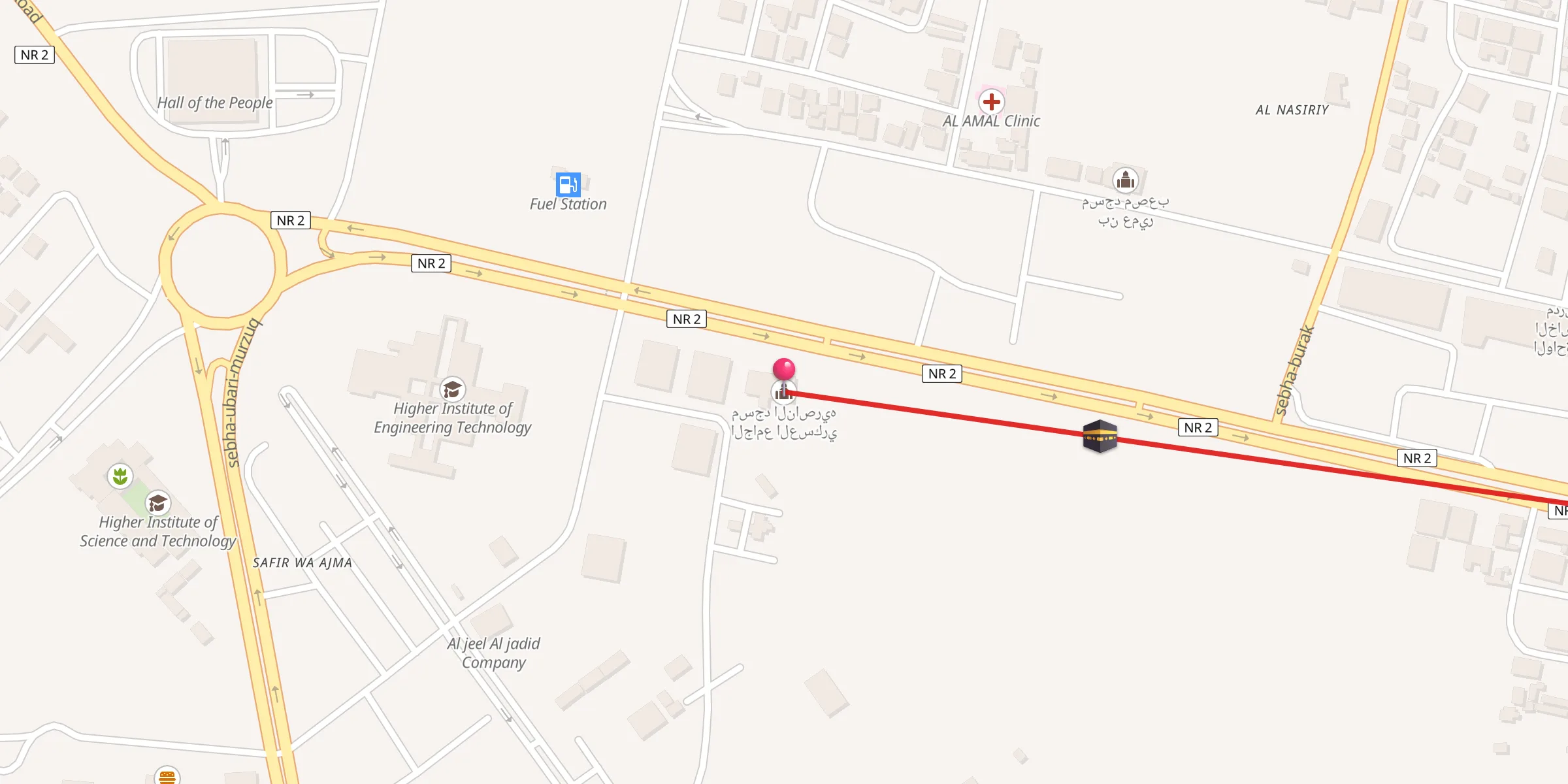 Carte de localisation : مسجد الناصريه الجامع العسكري