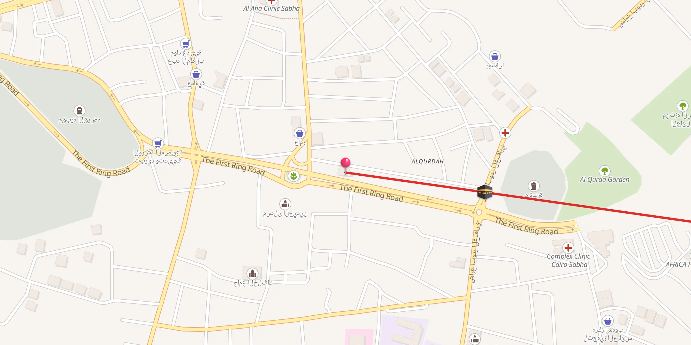 Carte de localisation : مسجد
