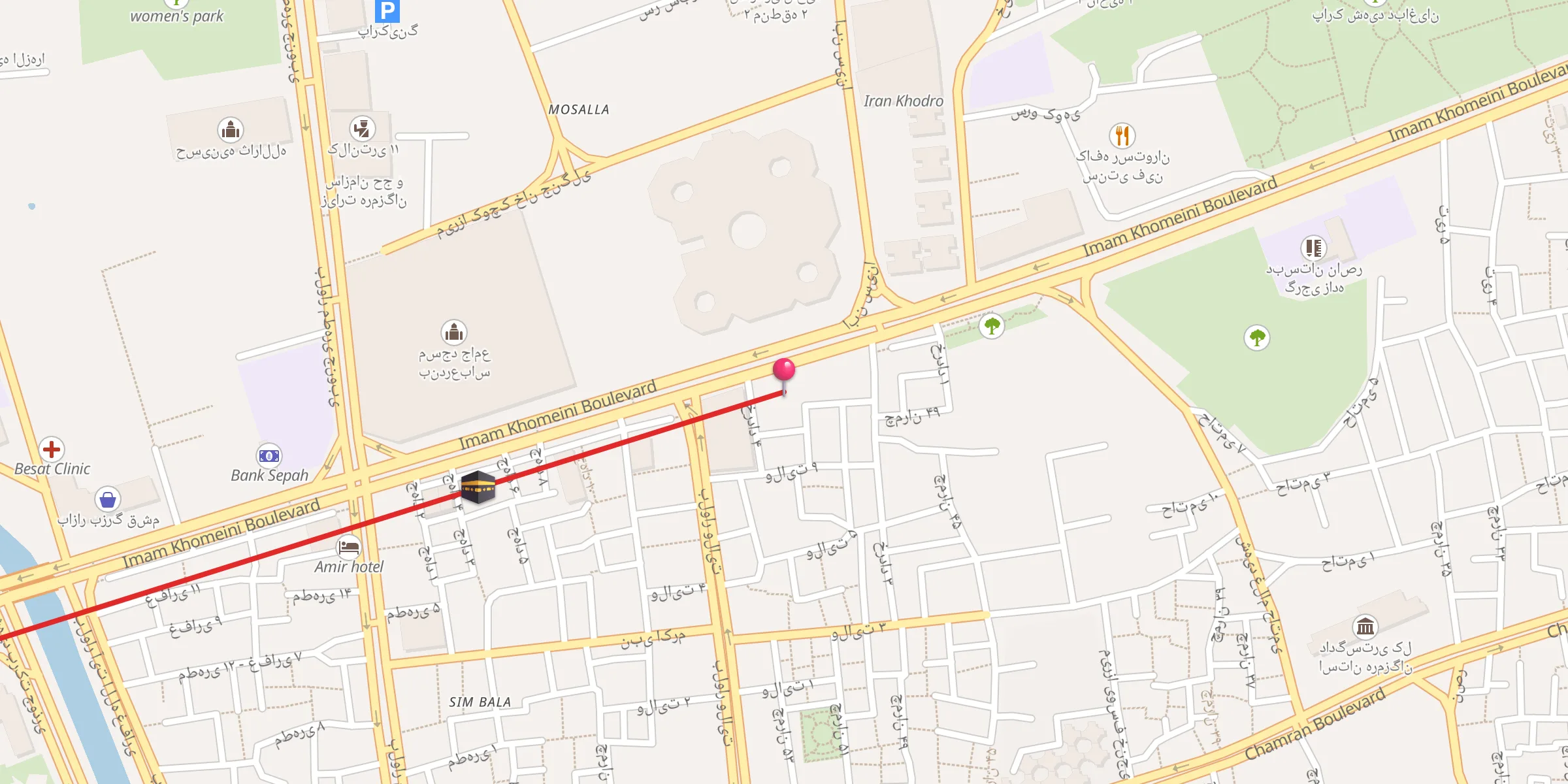 Carte de localisation : ستاد اقامه نماز