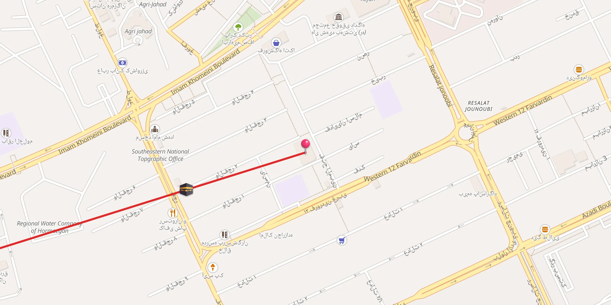 Carte de localisation : حسینه حضرت ابوالفضل
