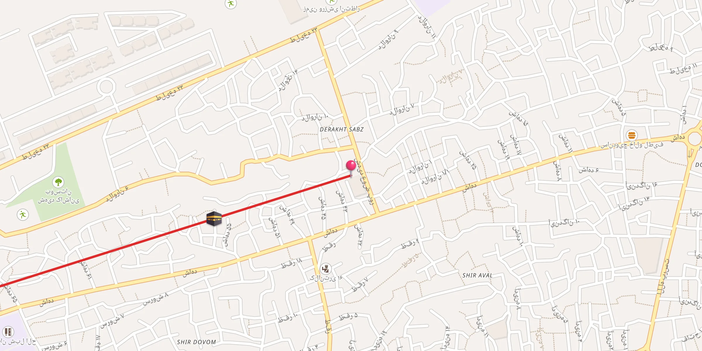 Carte de localisation : مسجد صاحب الزمان