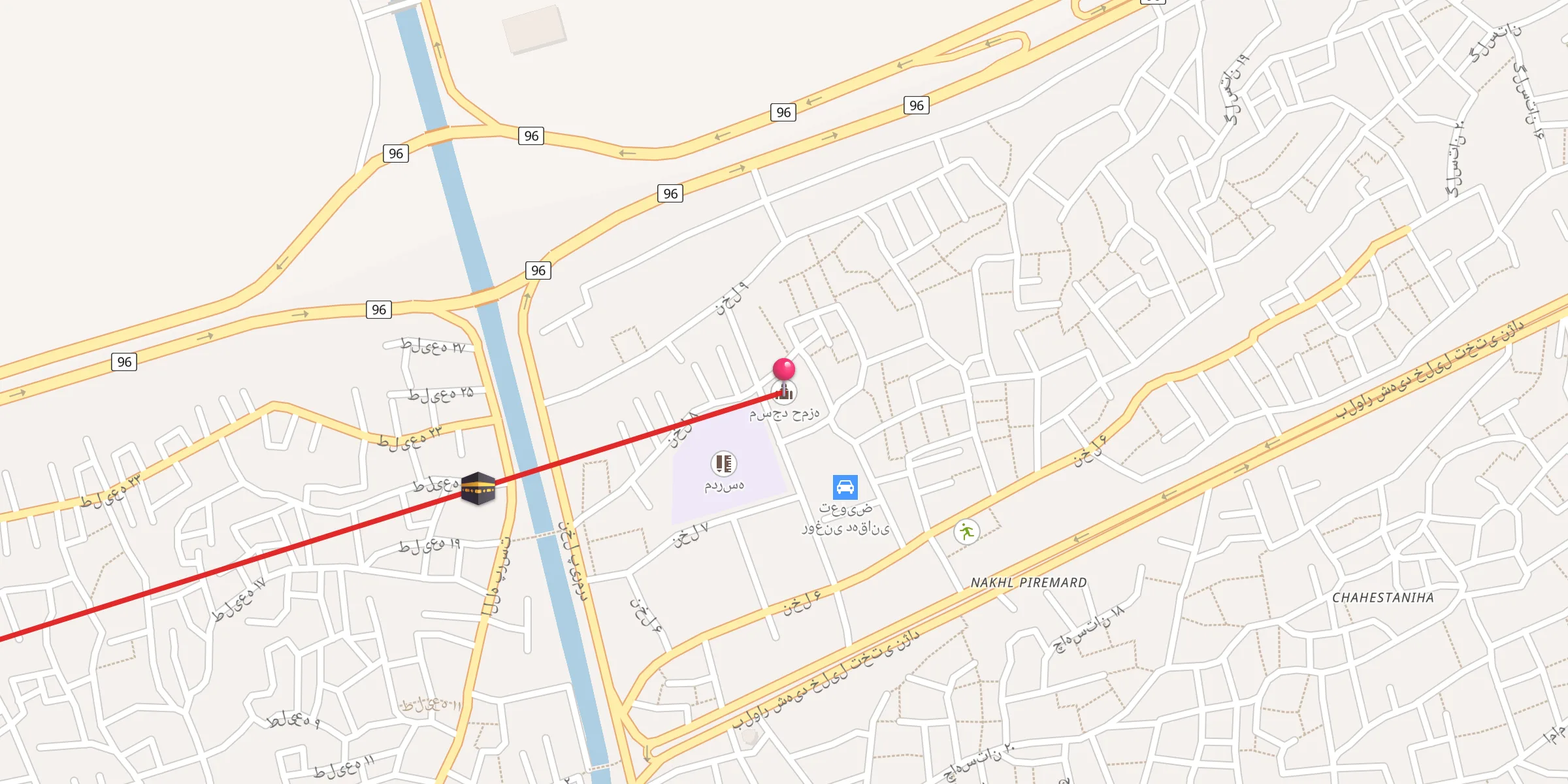 Carte de localisation : مسجد حمزه