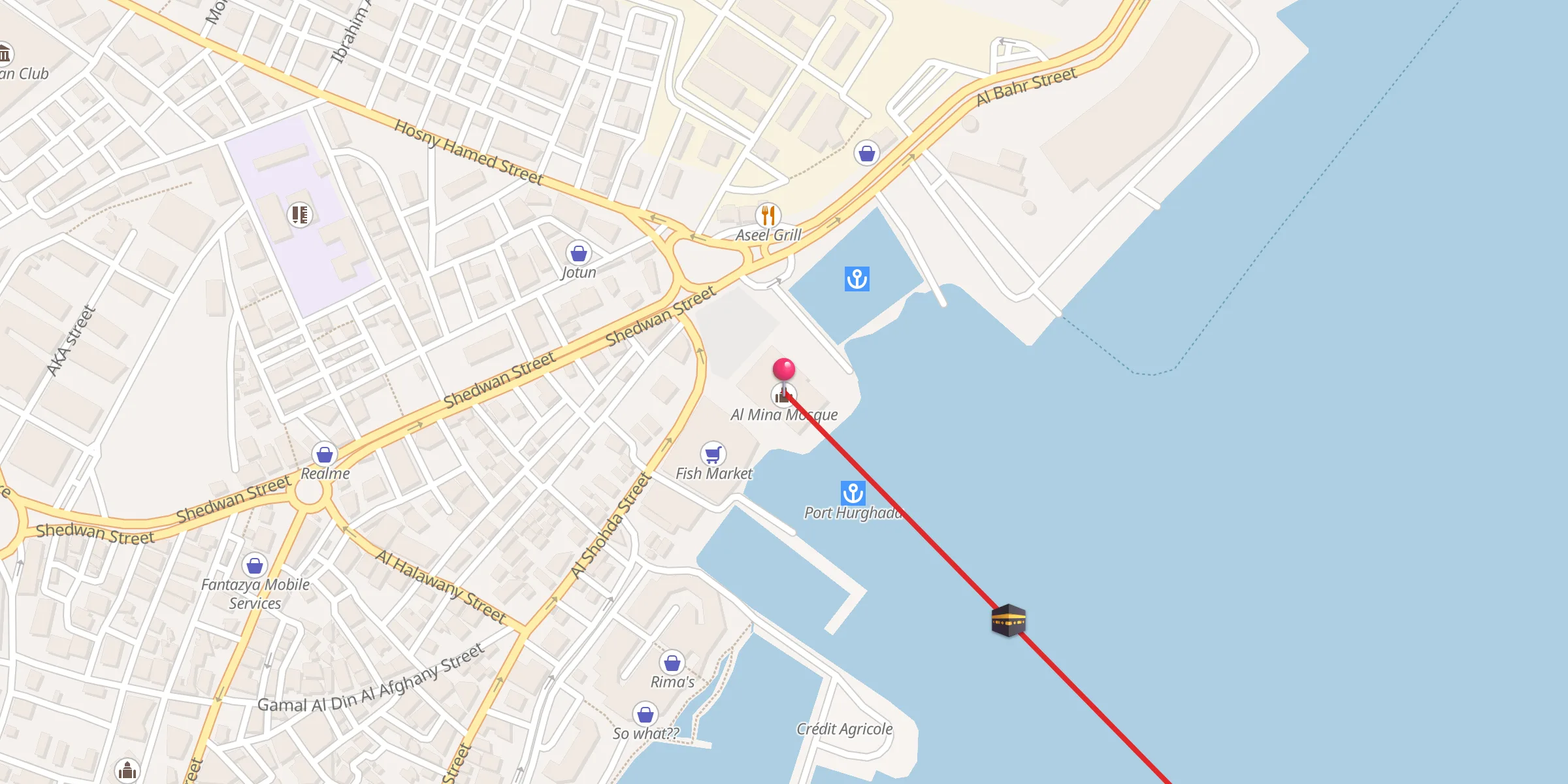 Carte de localisation : مسجد الميناء