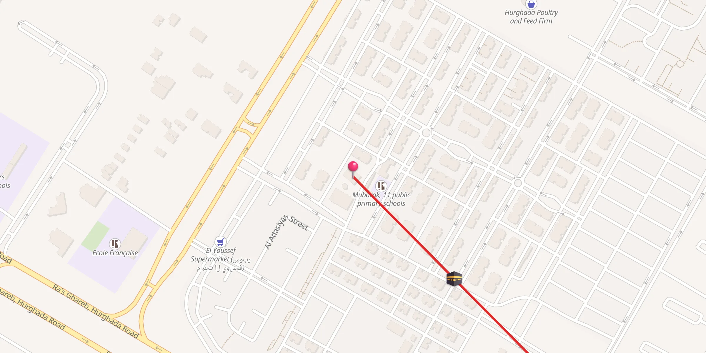 Carte de localisation : Mubarak neighborhood mosque 11