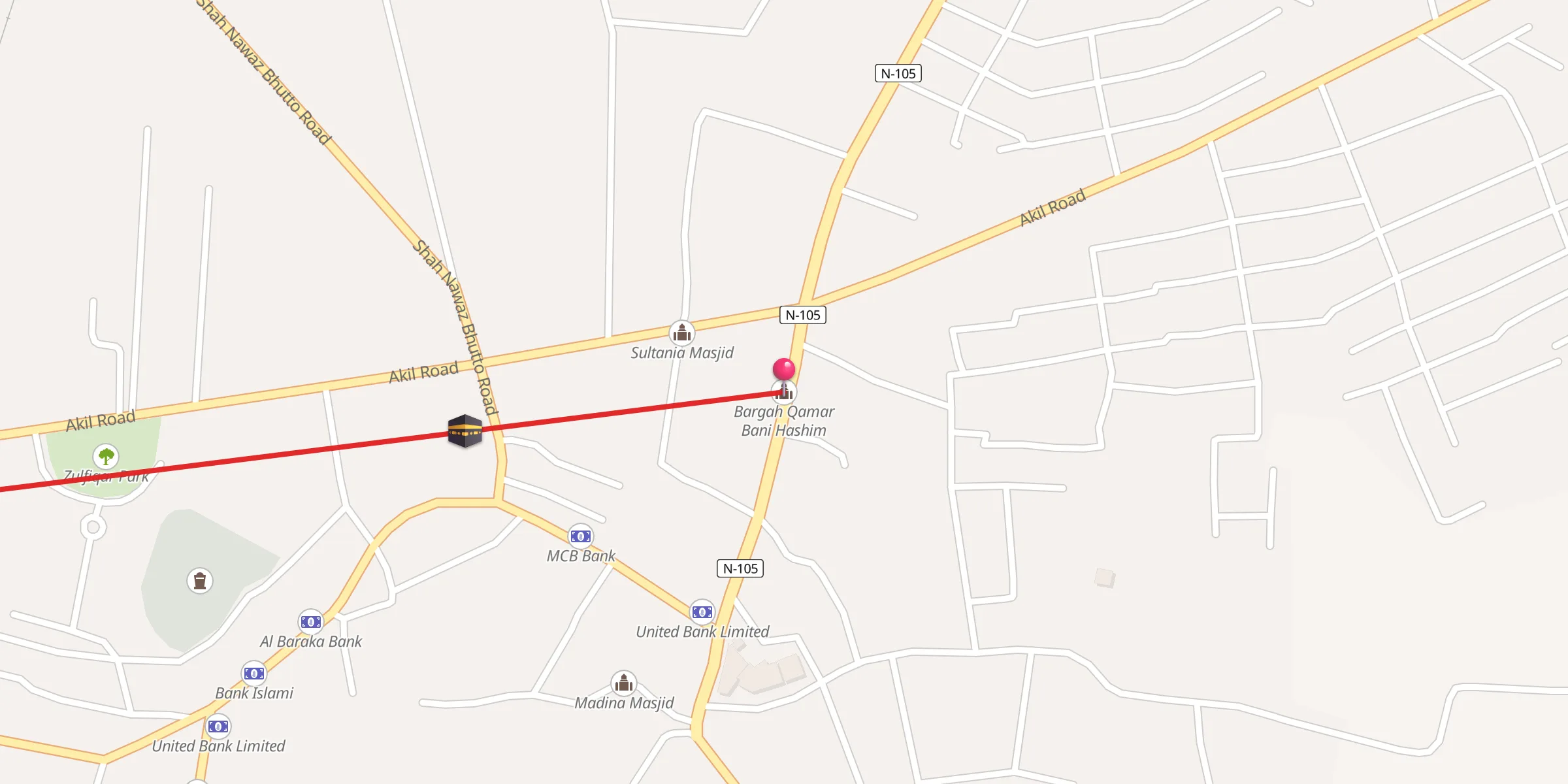 Carte de localisation : Bargah Qamar Bani Hashim