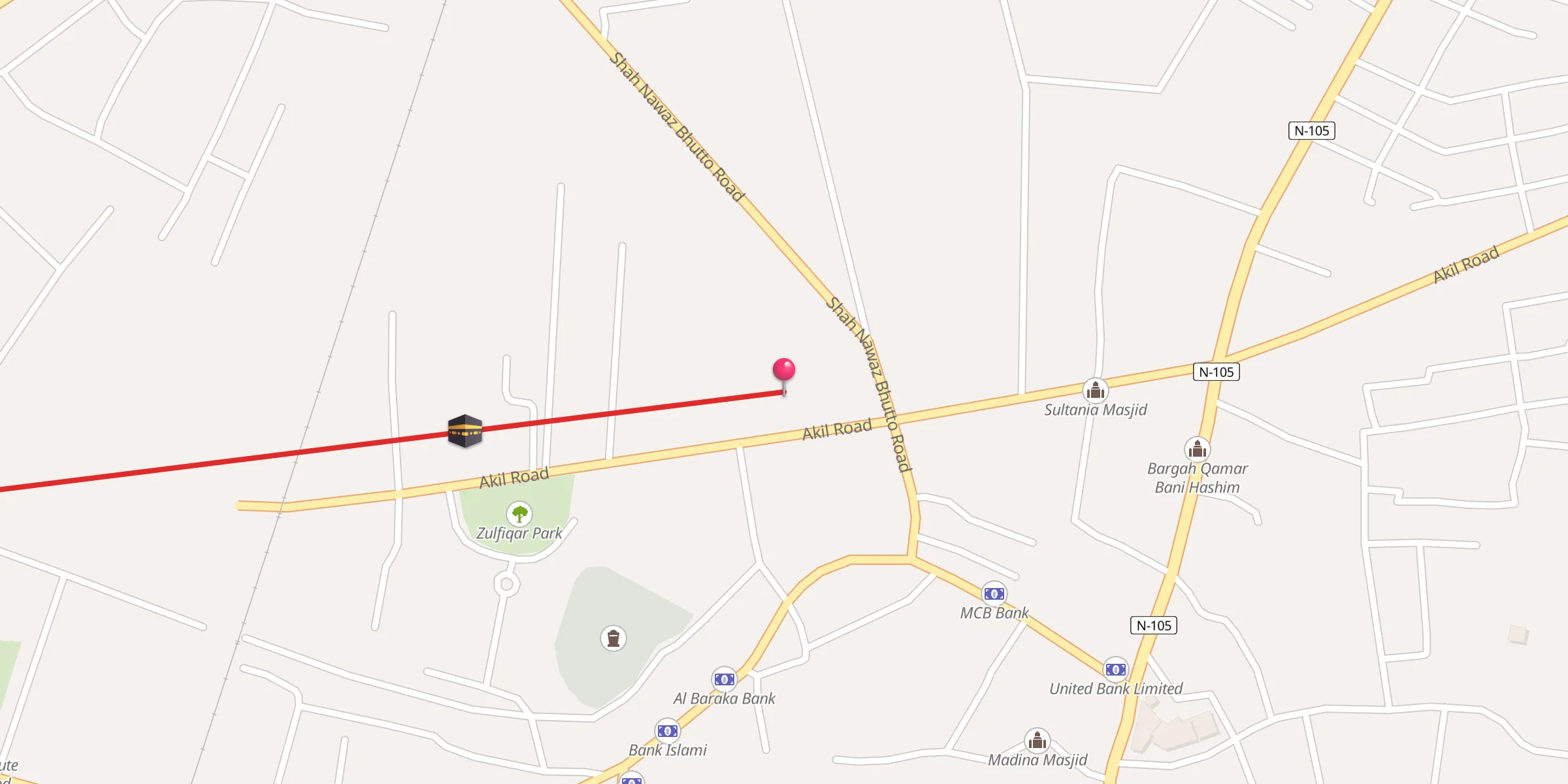Carte de localisation : Mujahid Masjid