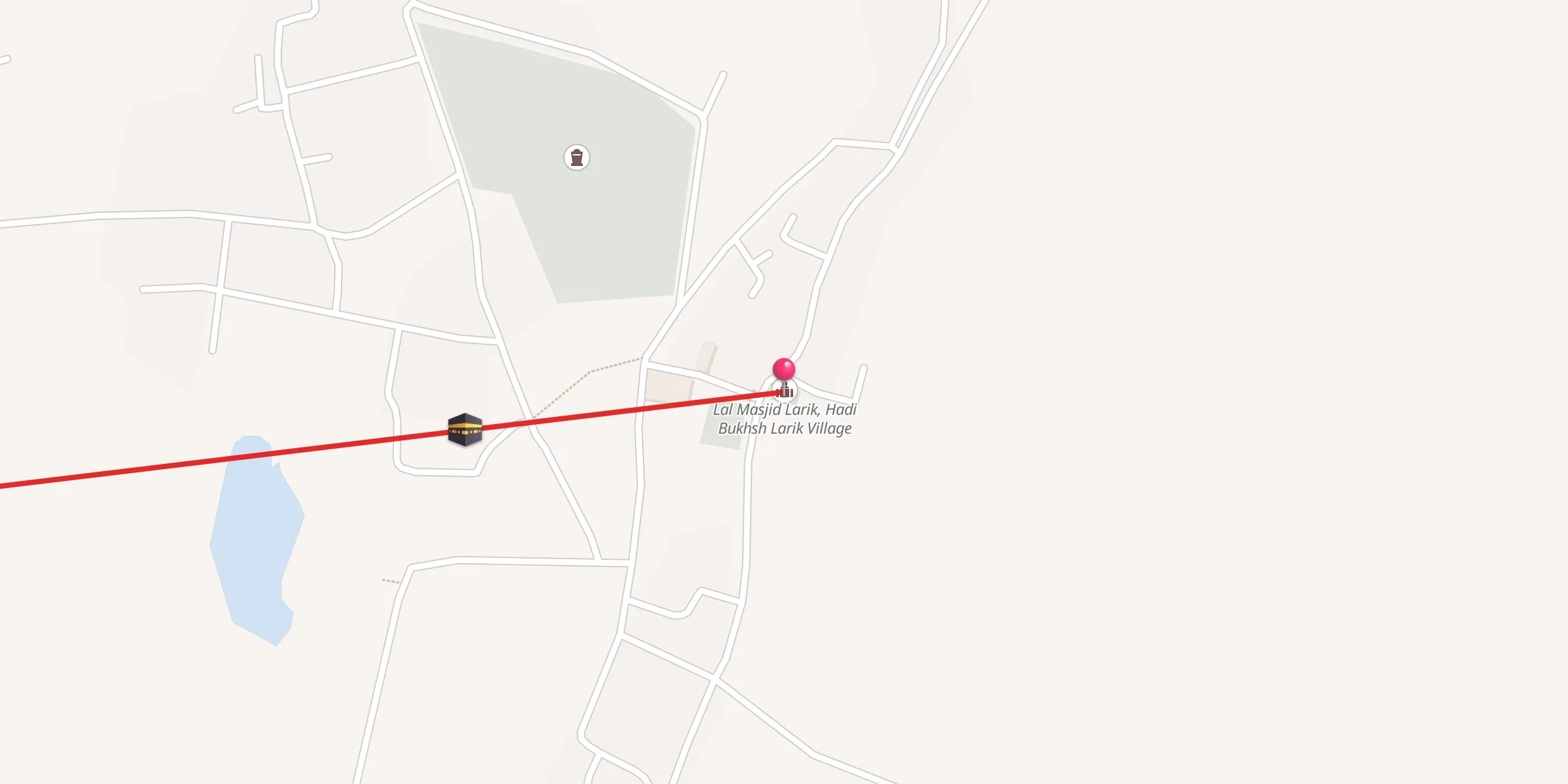 Carte de localisation : Lal Masjid Larik, Hadi Bukhsh Larik Village