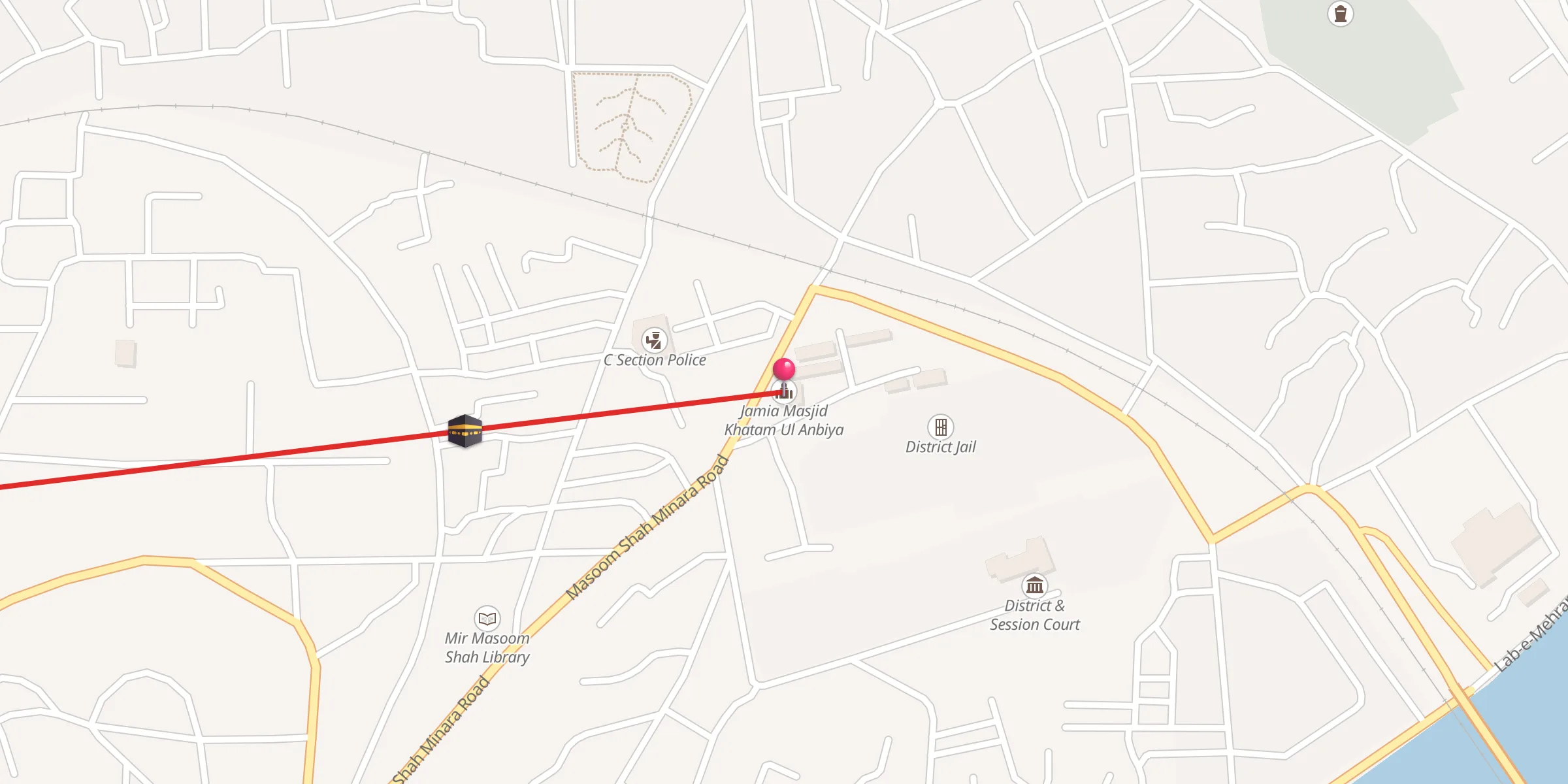 Carte de localisation : Jamia Masjid Khatam Ul Anbiya
