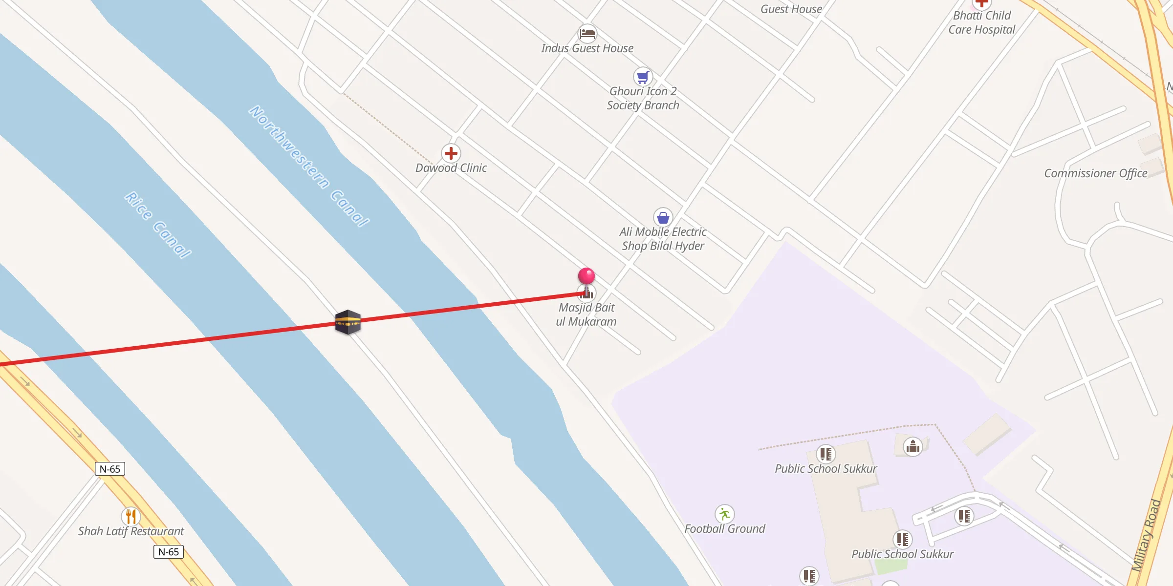 Carte de localisation : Masjid Bait ul Mukaram