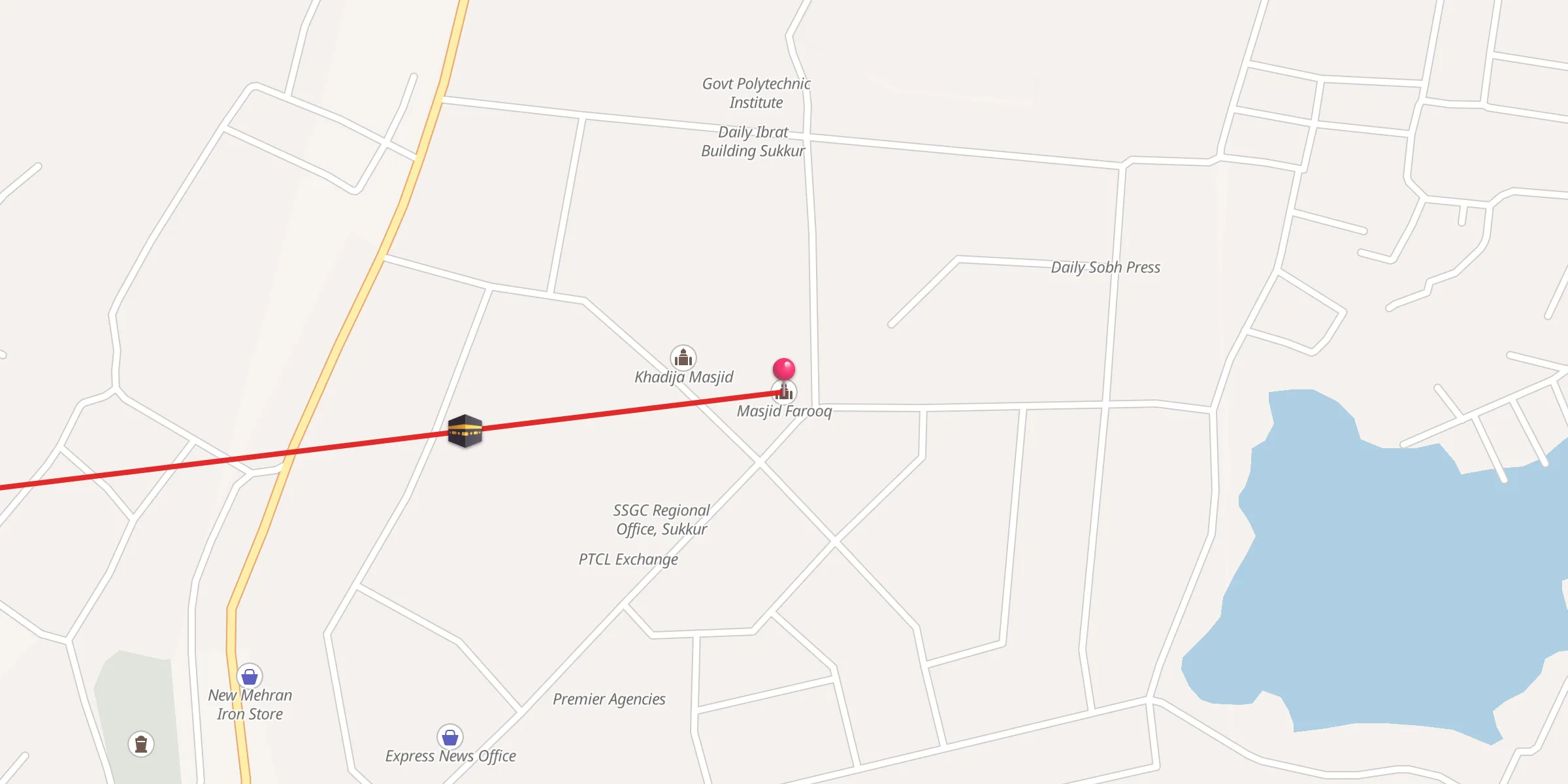 Carte de localisation : Masjid Farooq