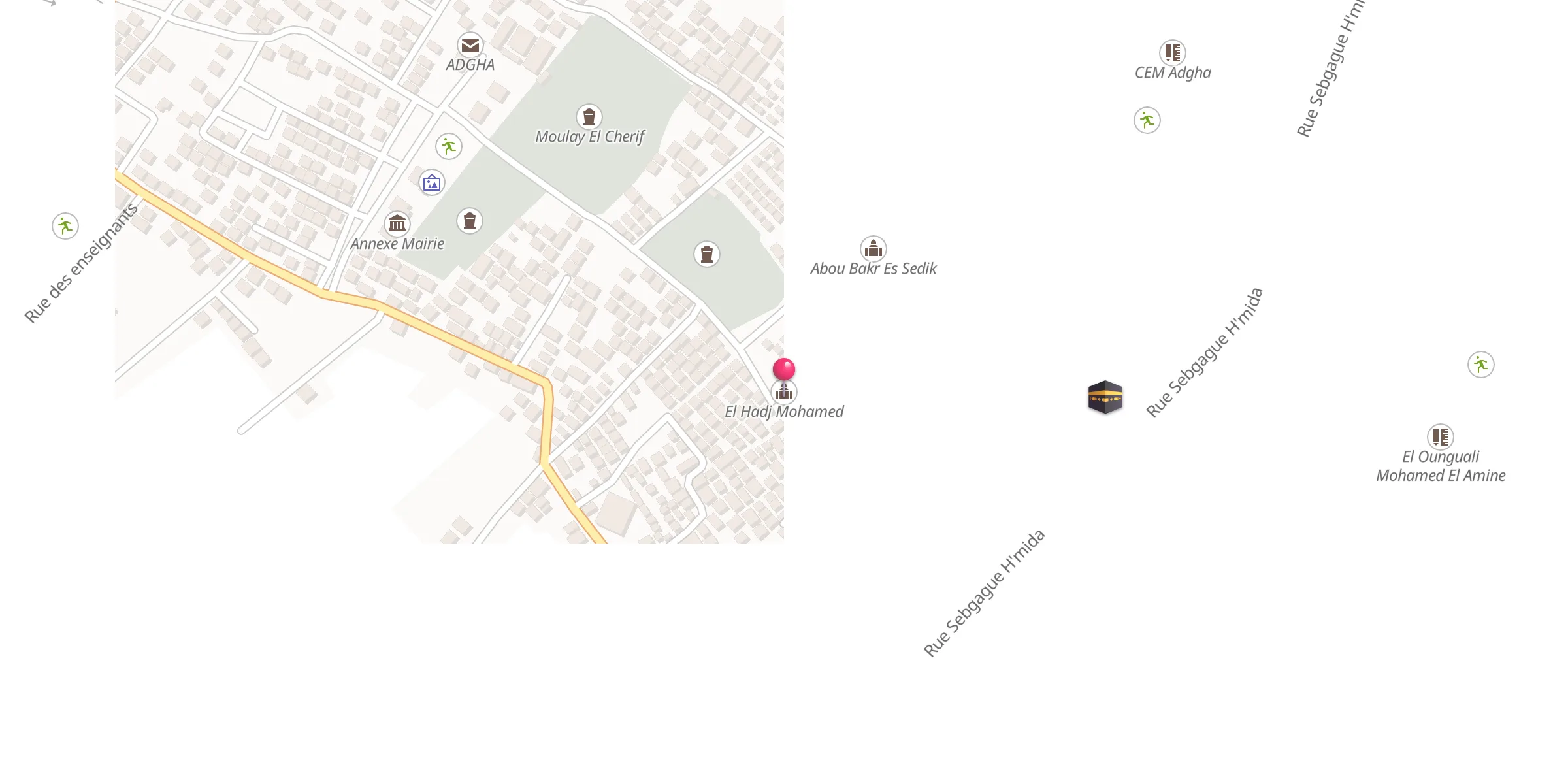 Carte de localisation : الحاج محمد