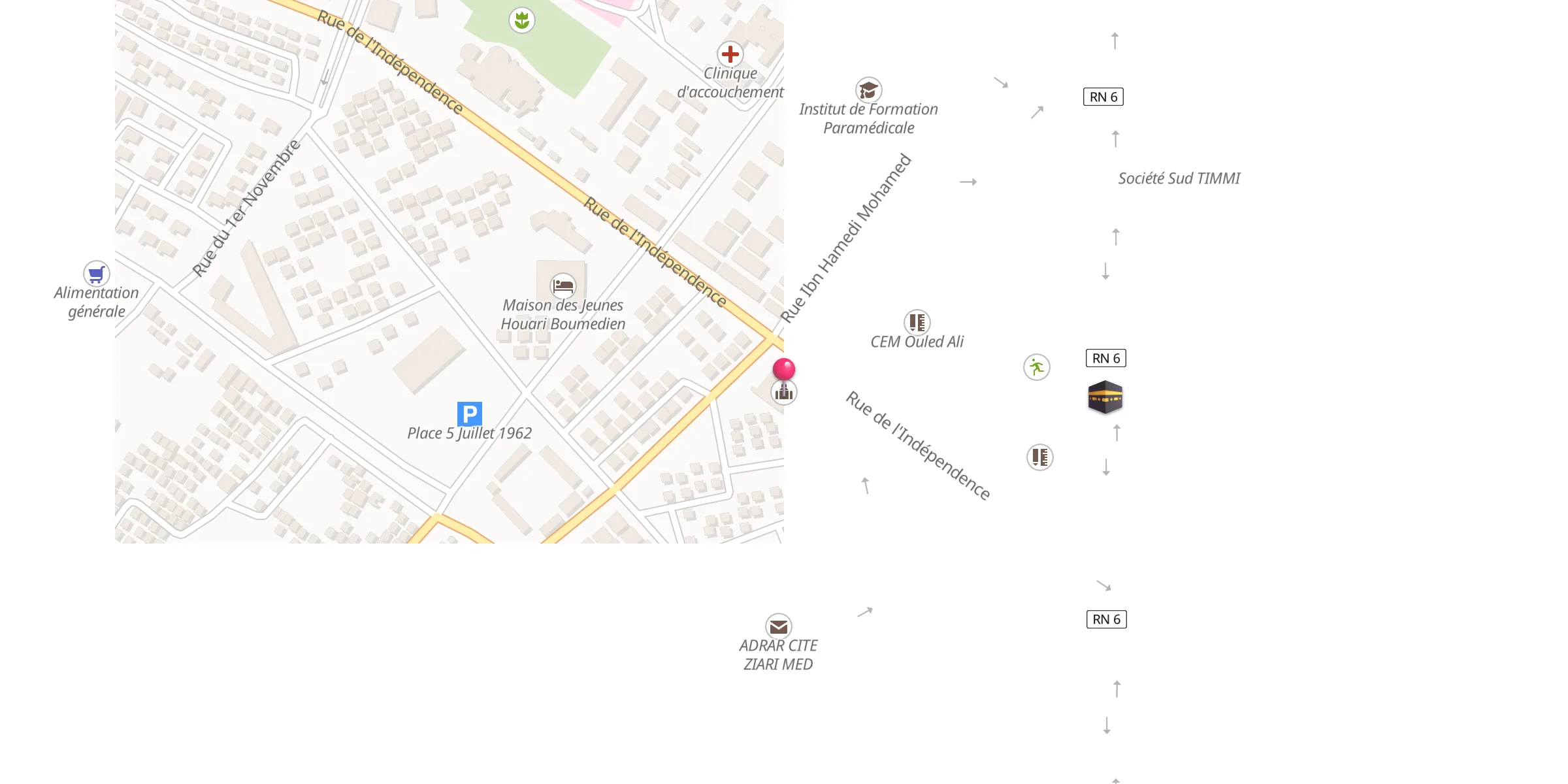 Carte de localisation : Mosquée