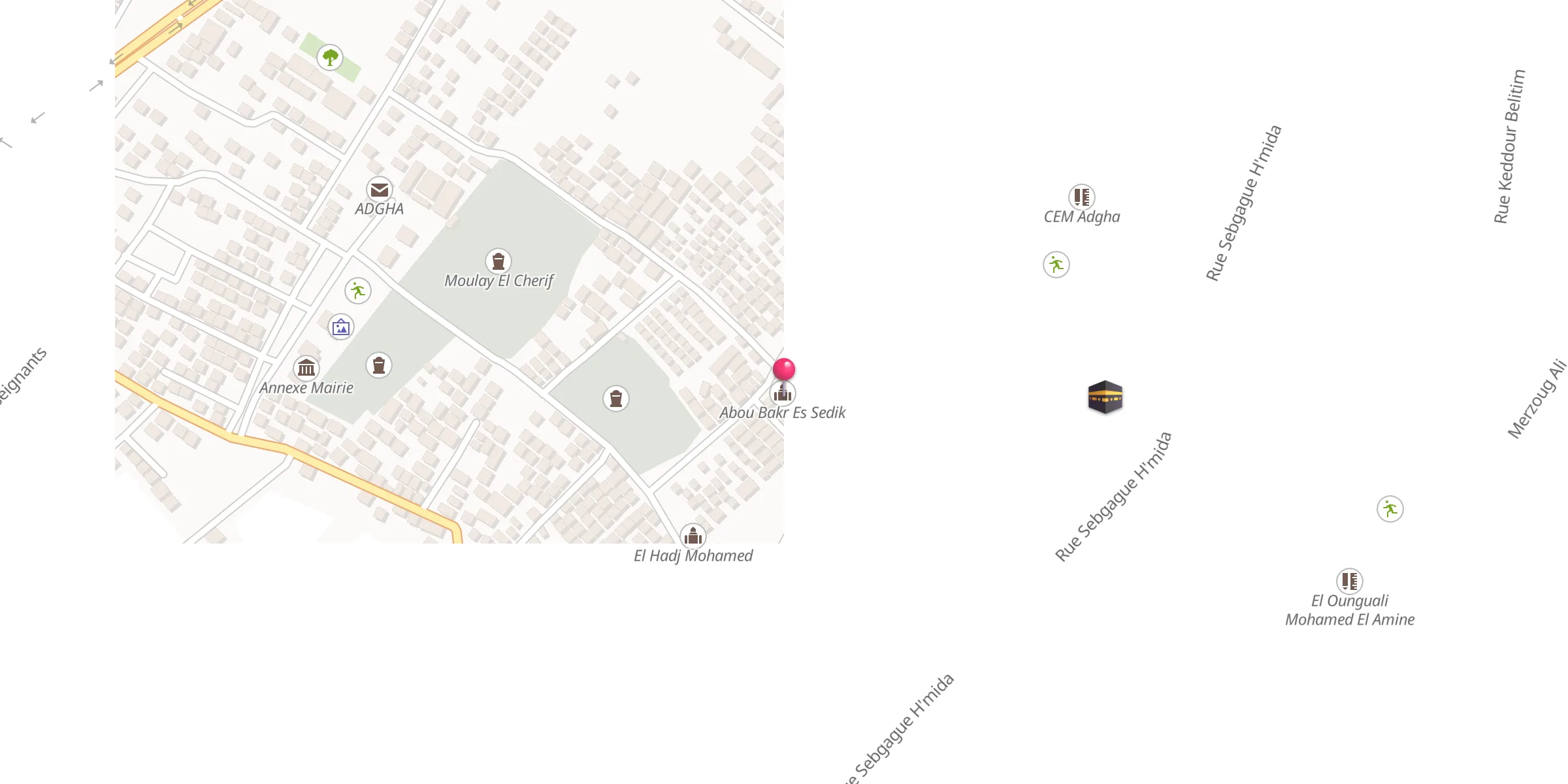 Carte de localisation : أبو بكر الصديق