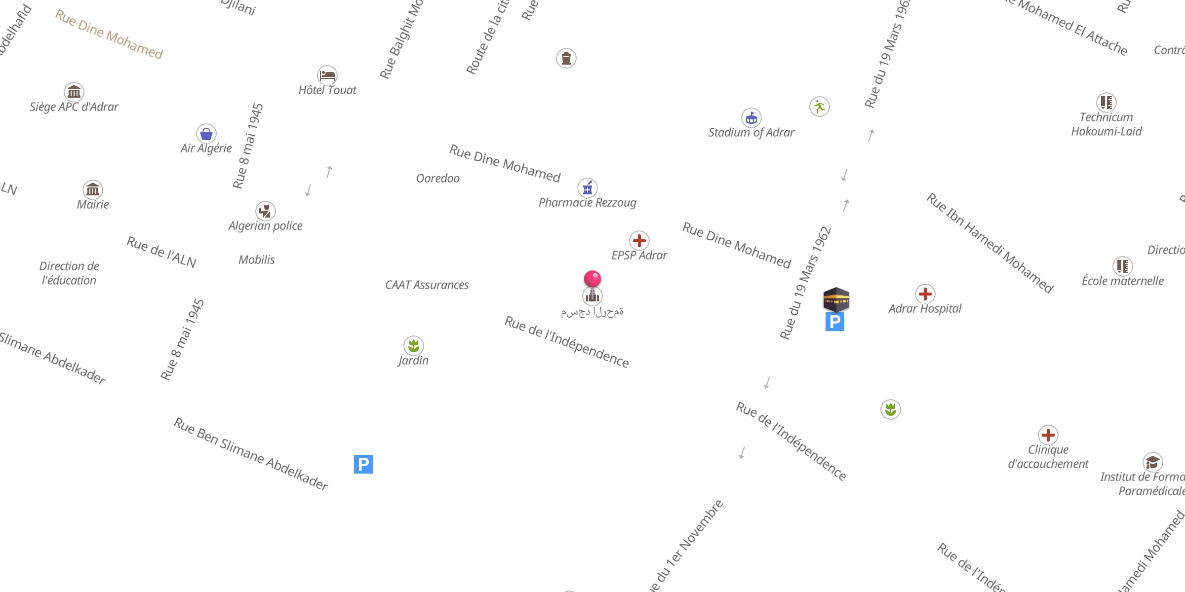 Carte de localisation : مسجد الرحمة