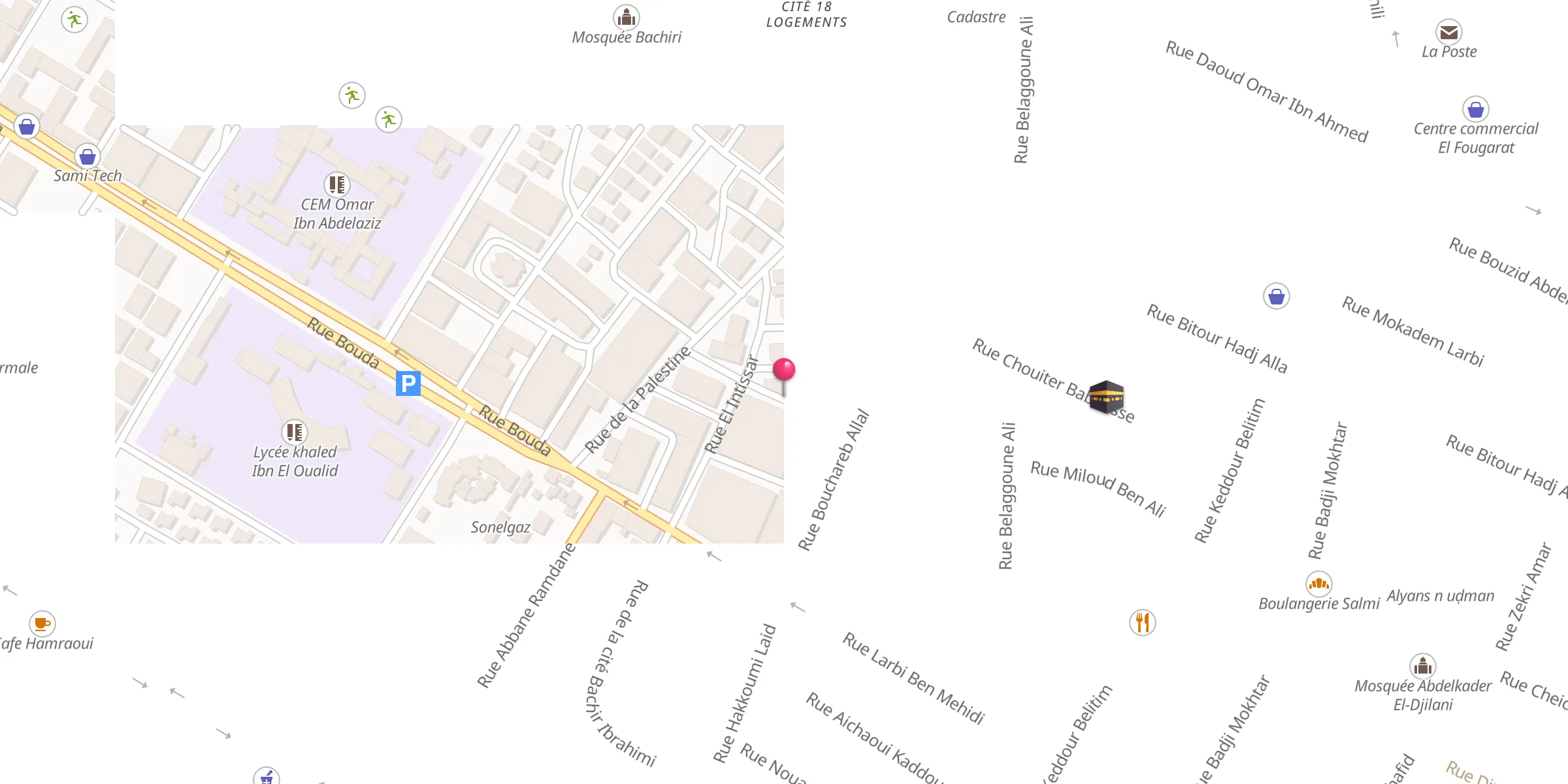 Carte de localisation : Mosquée Talhaoui