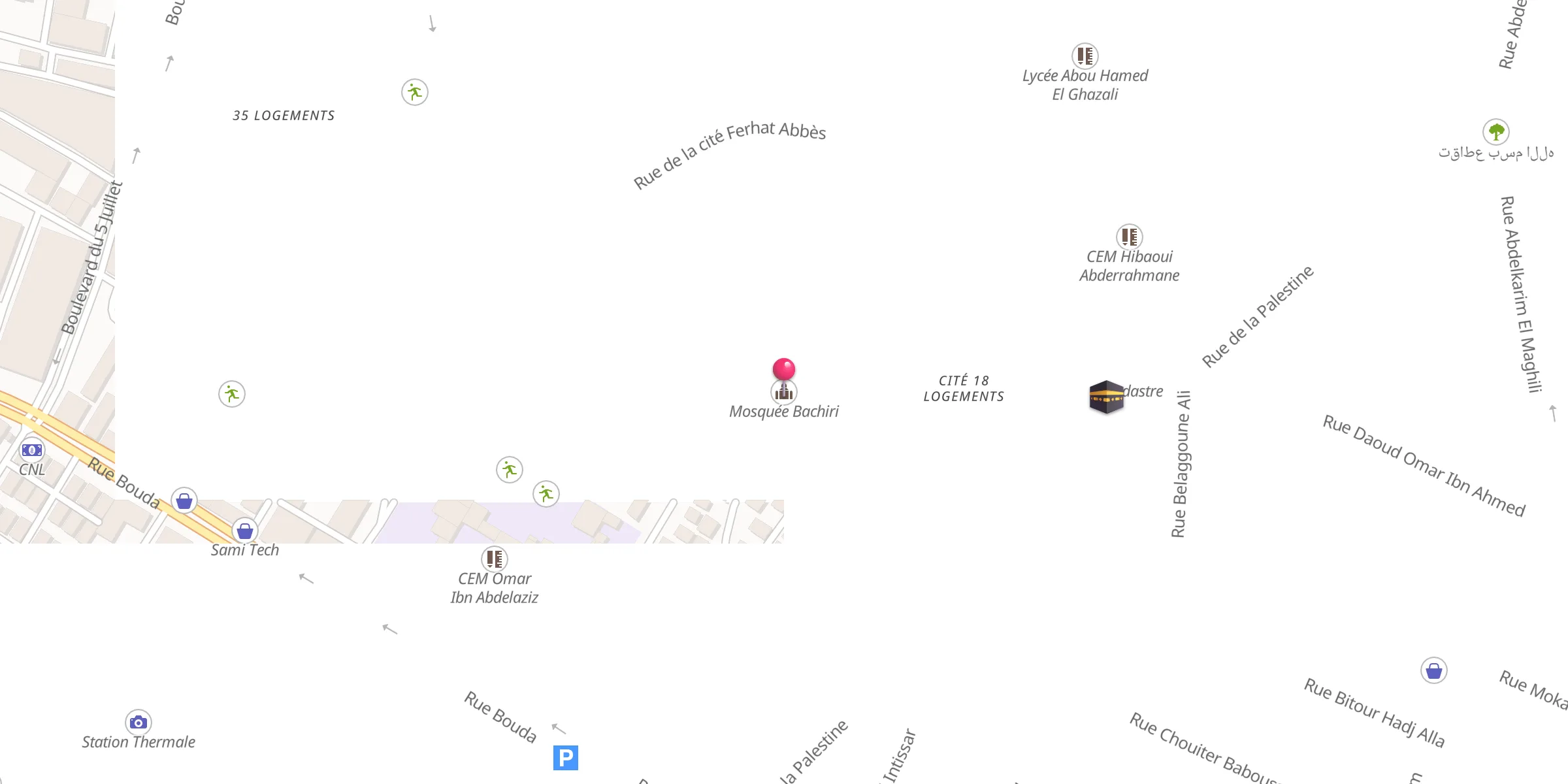 Carte de localisation : Mosquée Bachiri