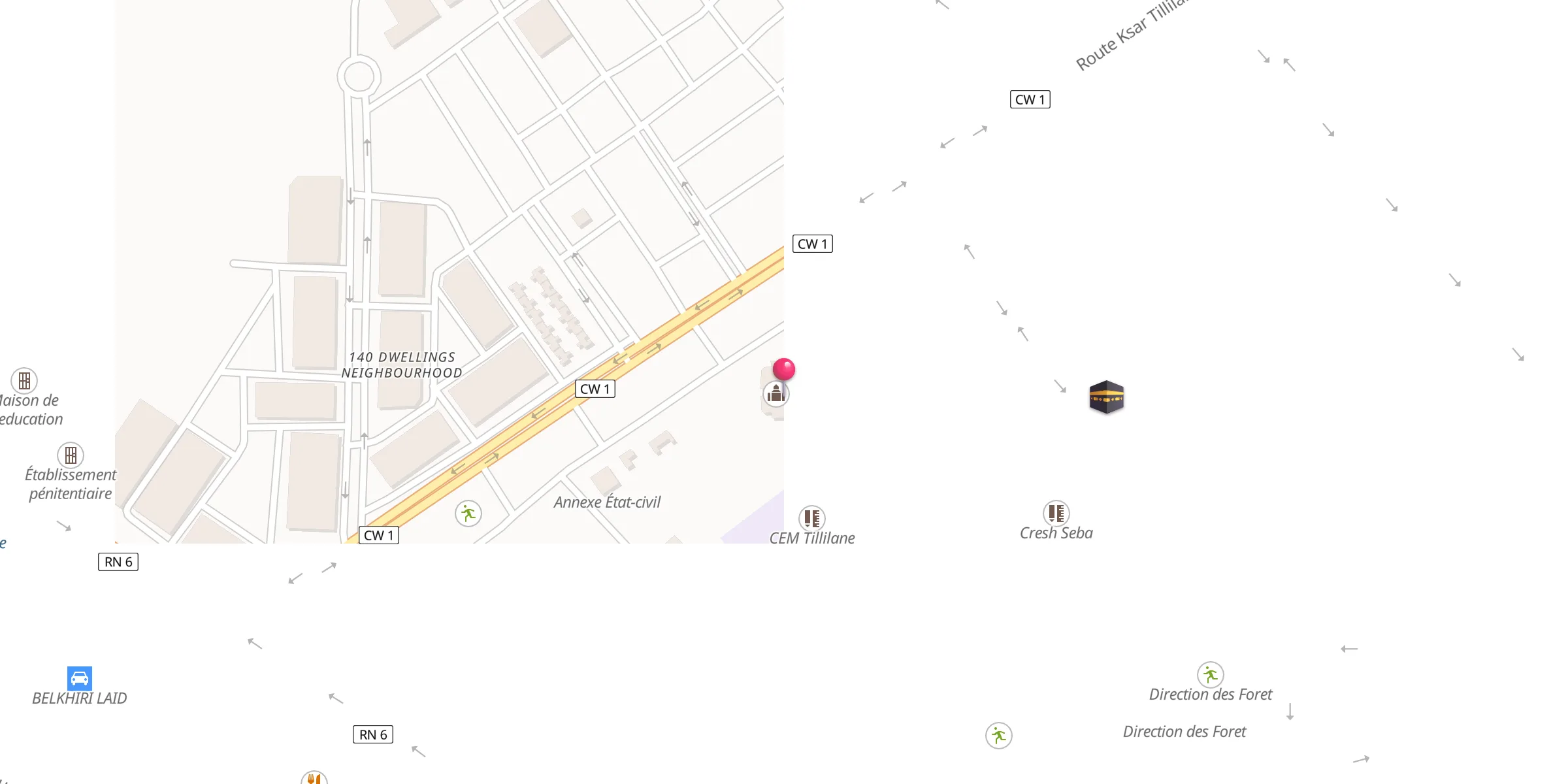 Carte de localisation : Mosquée