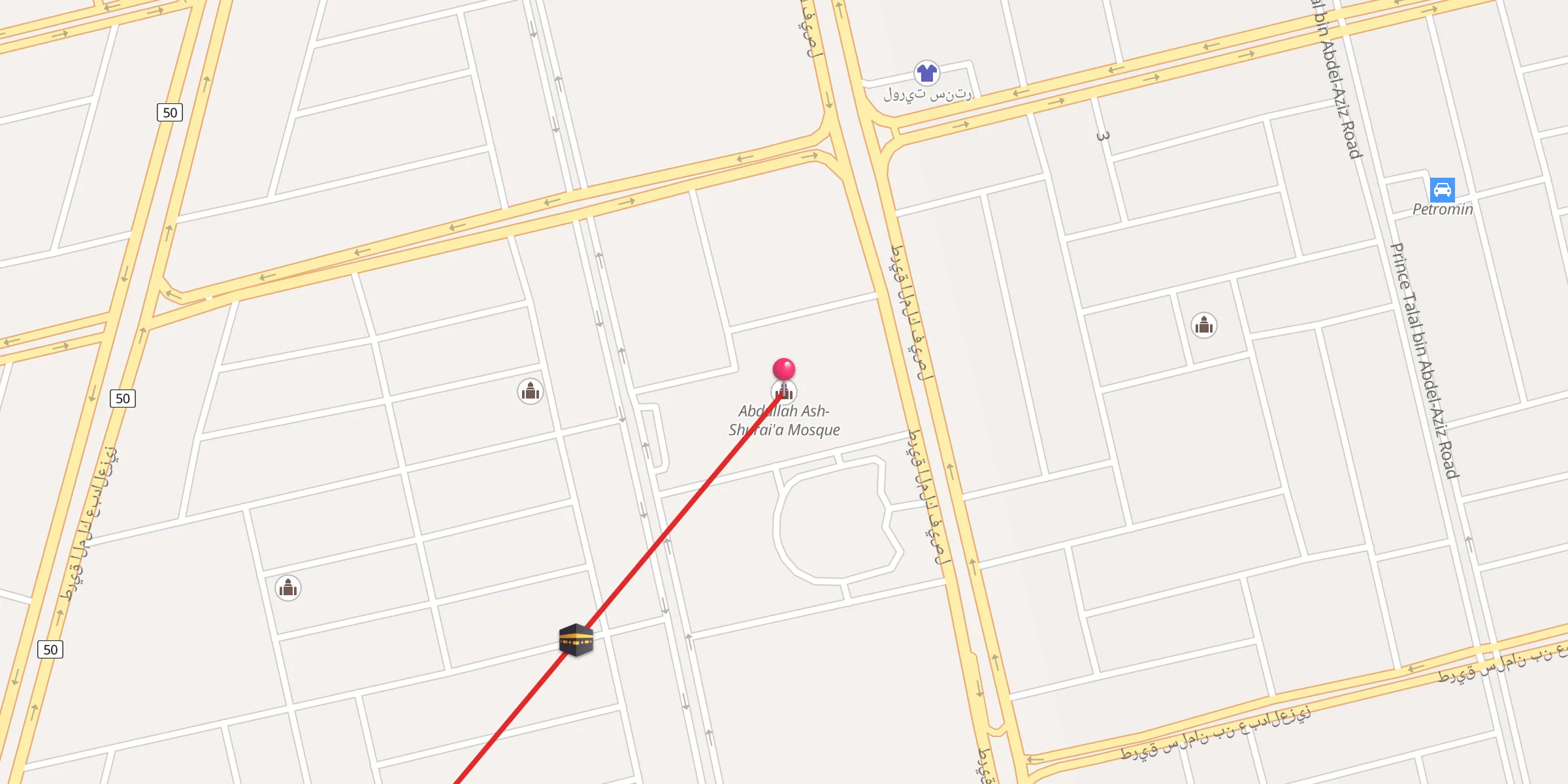 Carte de localisation : جامع الشيخ عبدالله الشريع