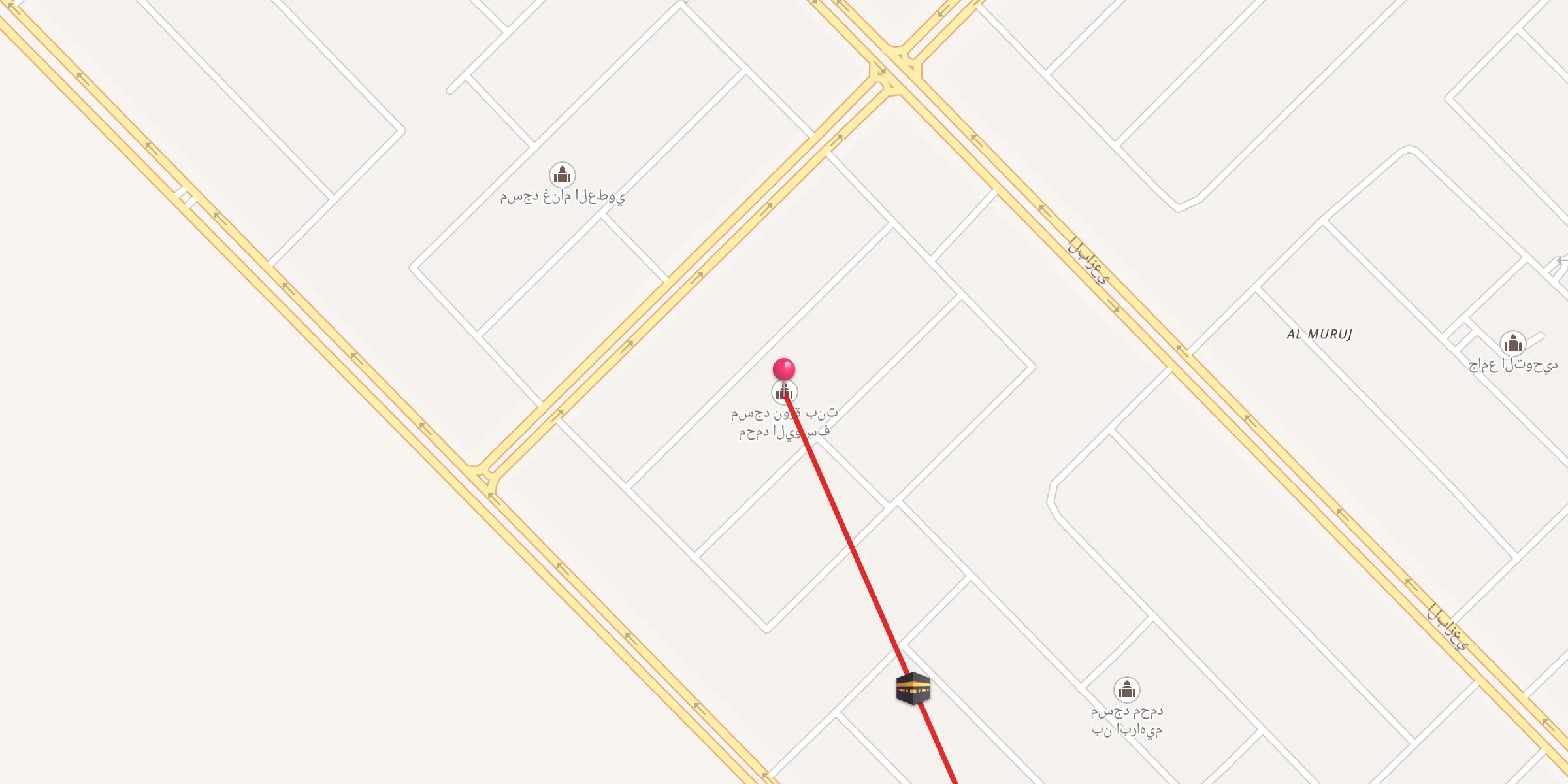 Carte de localisation : مسجد نورة بنت محمد اليوسف