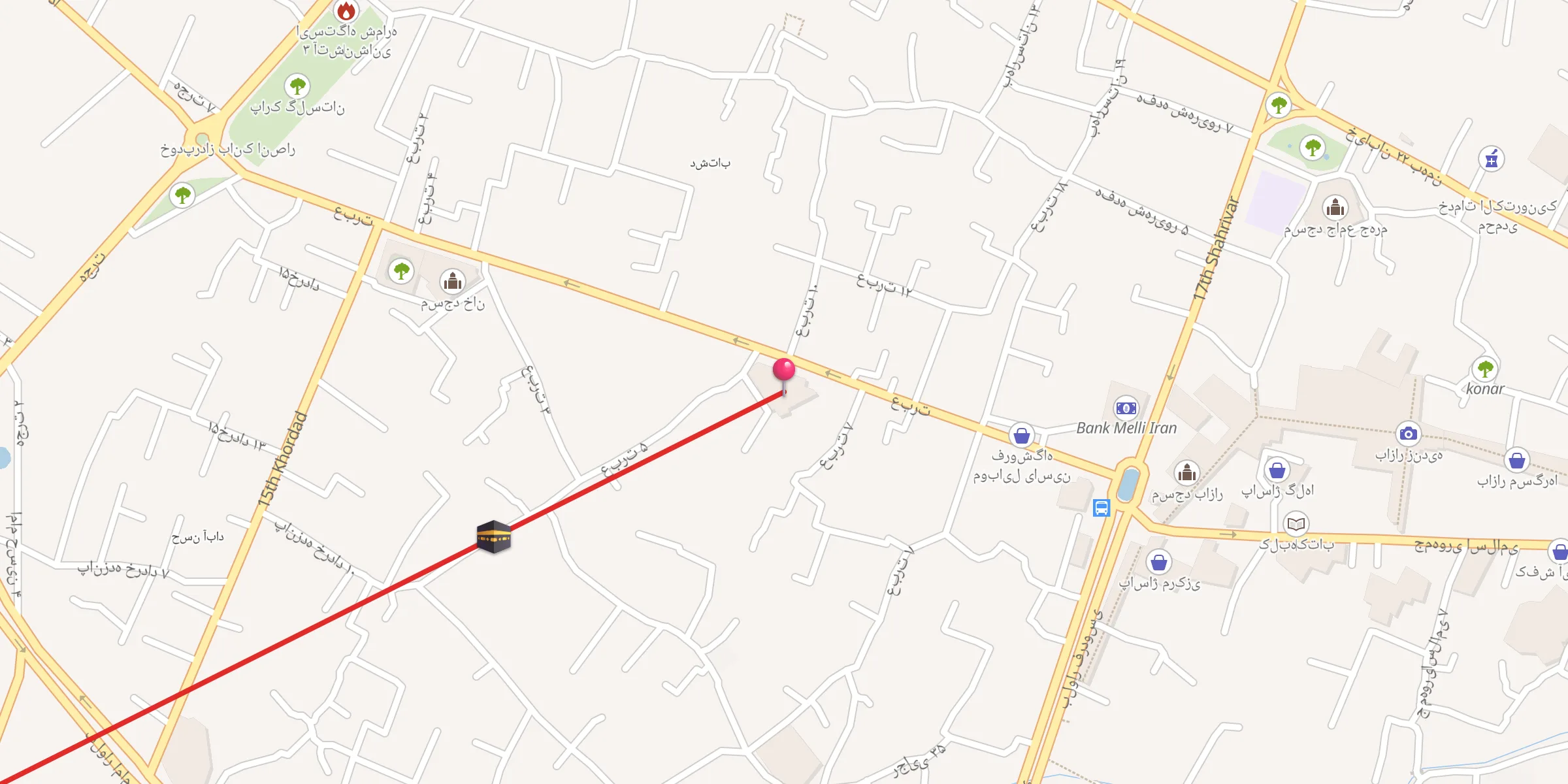 Carte de localisation : امامزاده عبدالطیف