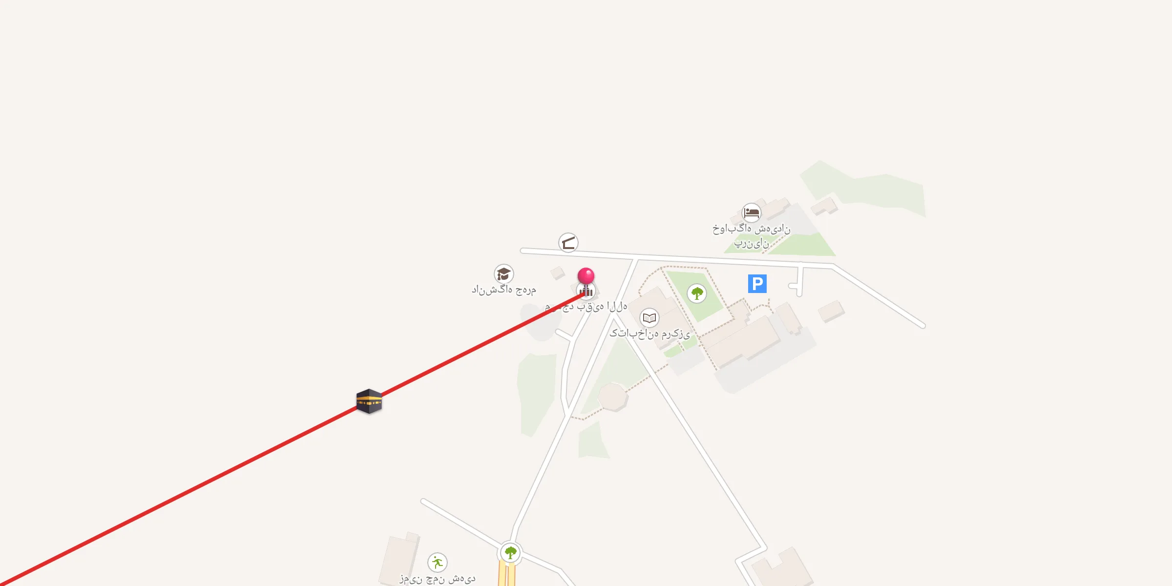 Carte de localisation : مسجد بقیه الله