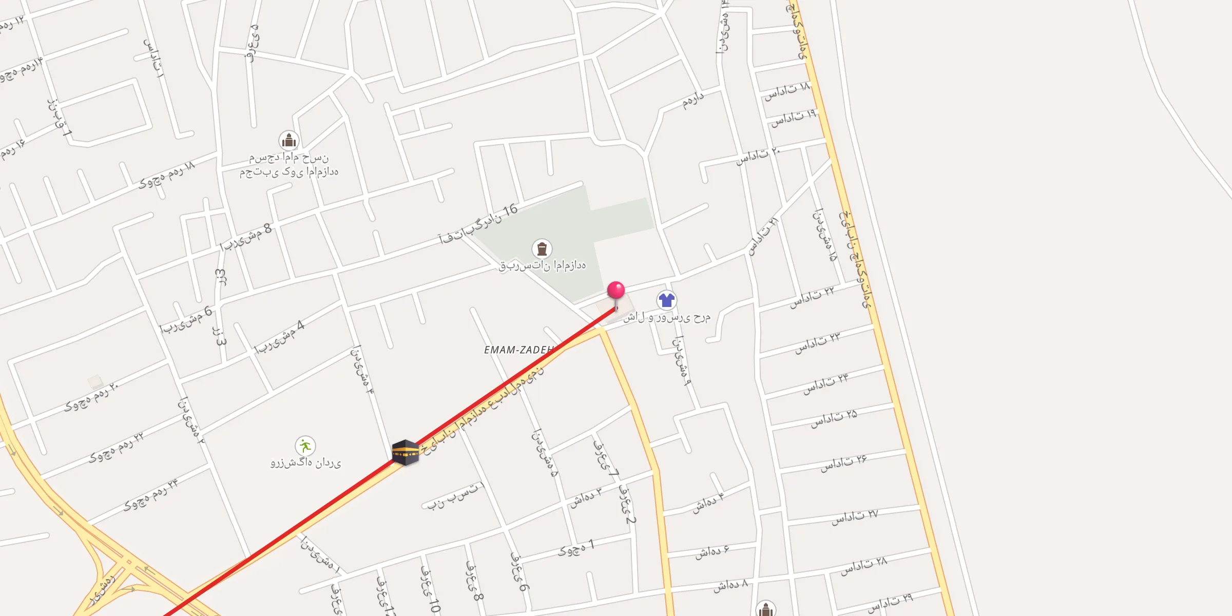 Carte de localisation : مسجد امام‌زاده