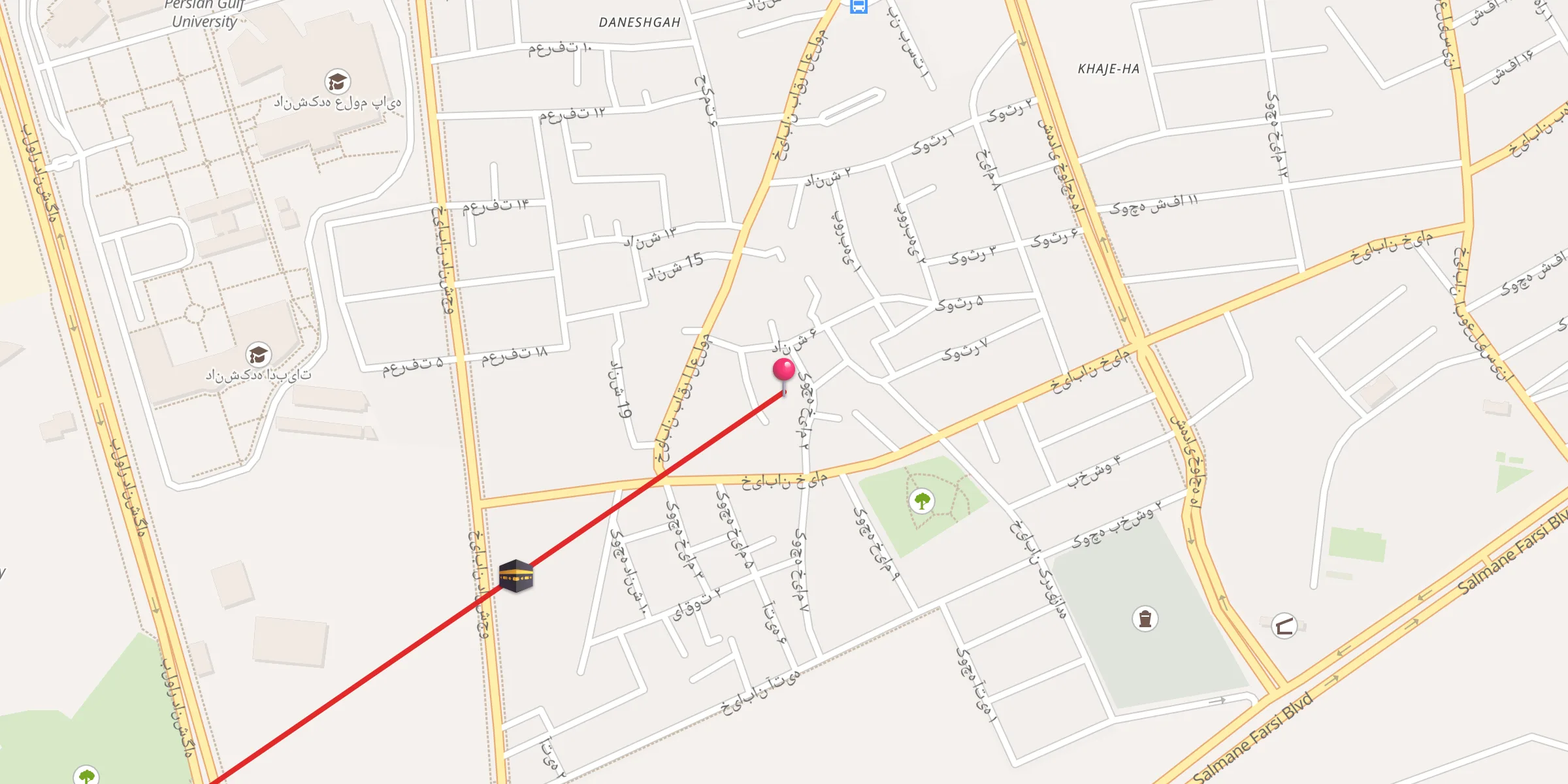Carte de localisation : مسجد امام حسین