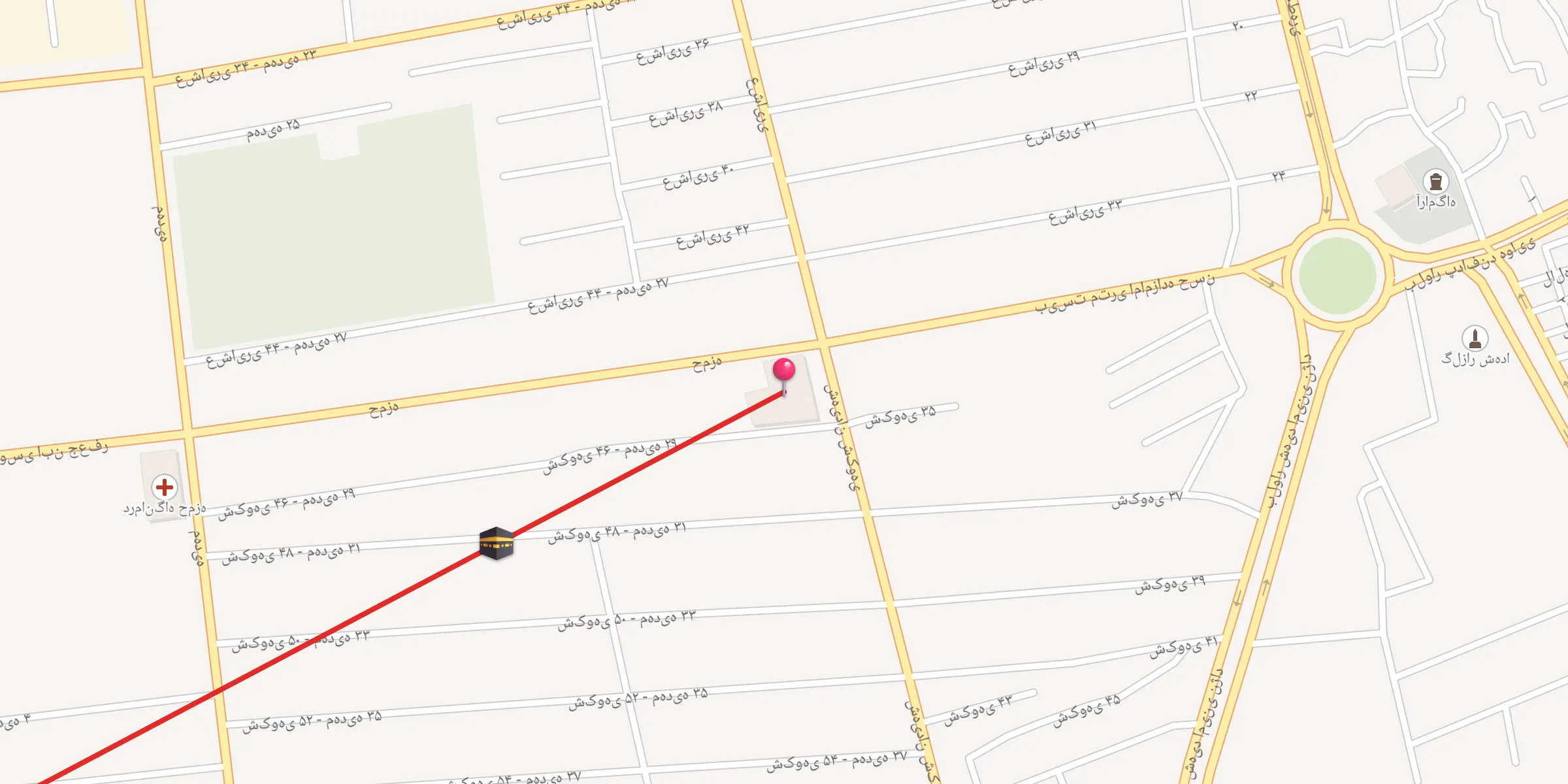 Carte de localisation : مسجد حمزه سیدالشهدا