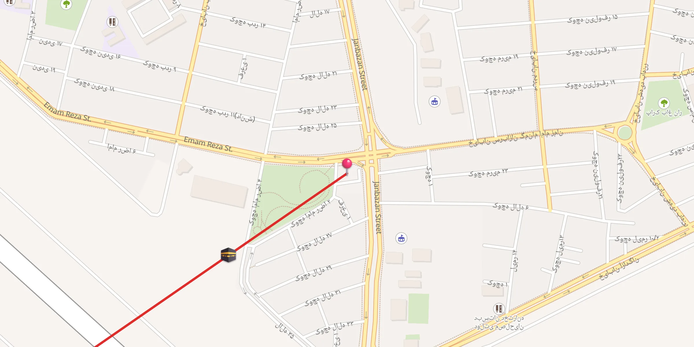 Carte de localisation : مسجد حضرت قائم