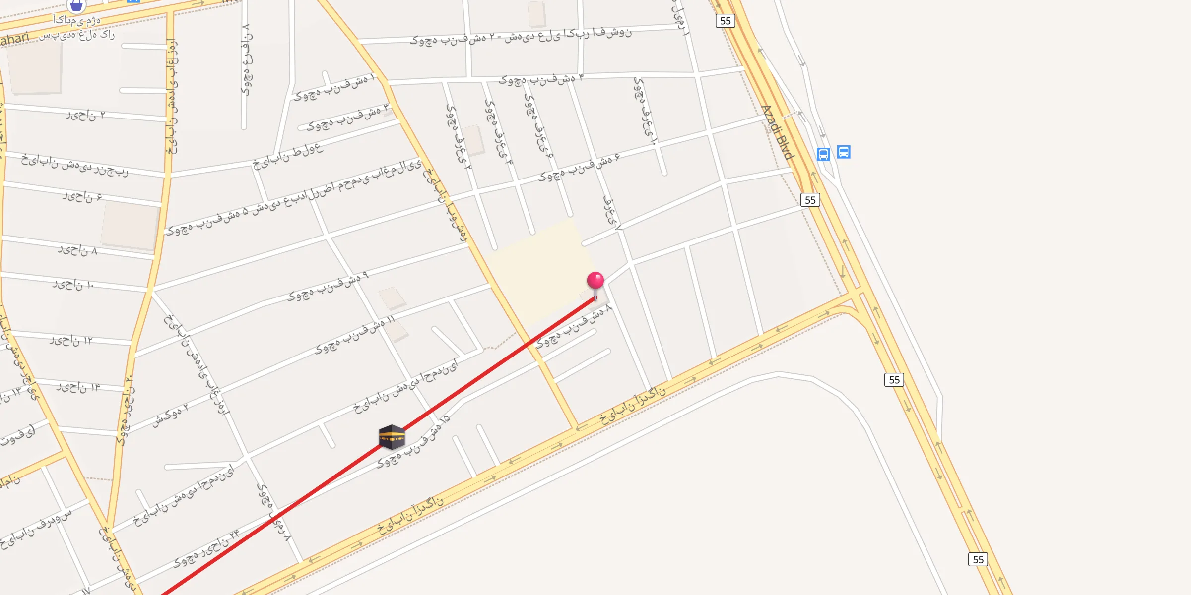 Carte de localisation : مسجد حضرت فاطمه زهرا
