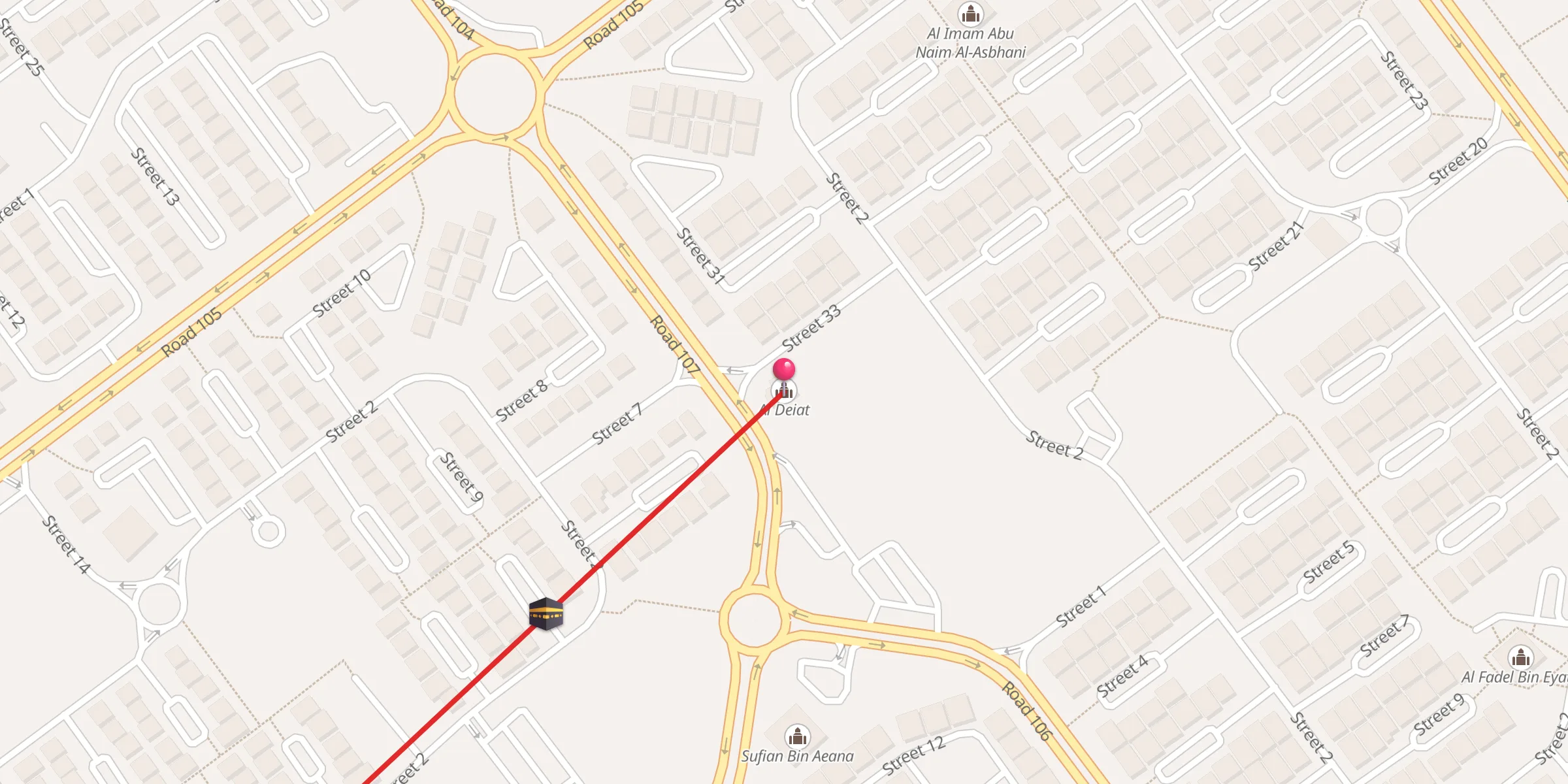 Carte de localisation : الدعيات