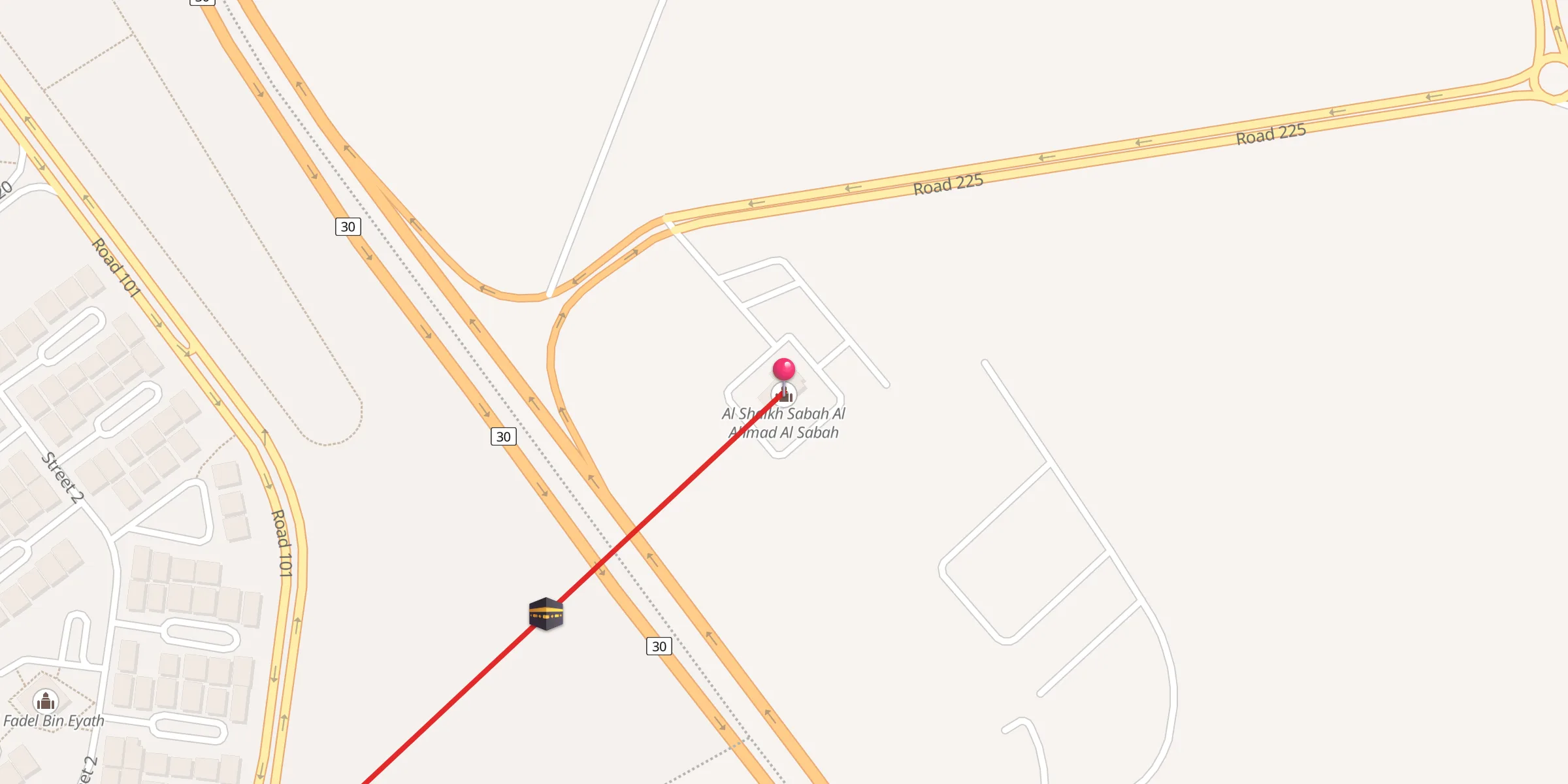 Carte de localisation : الشيخ صباح الأحمد الصباح
