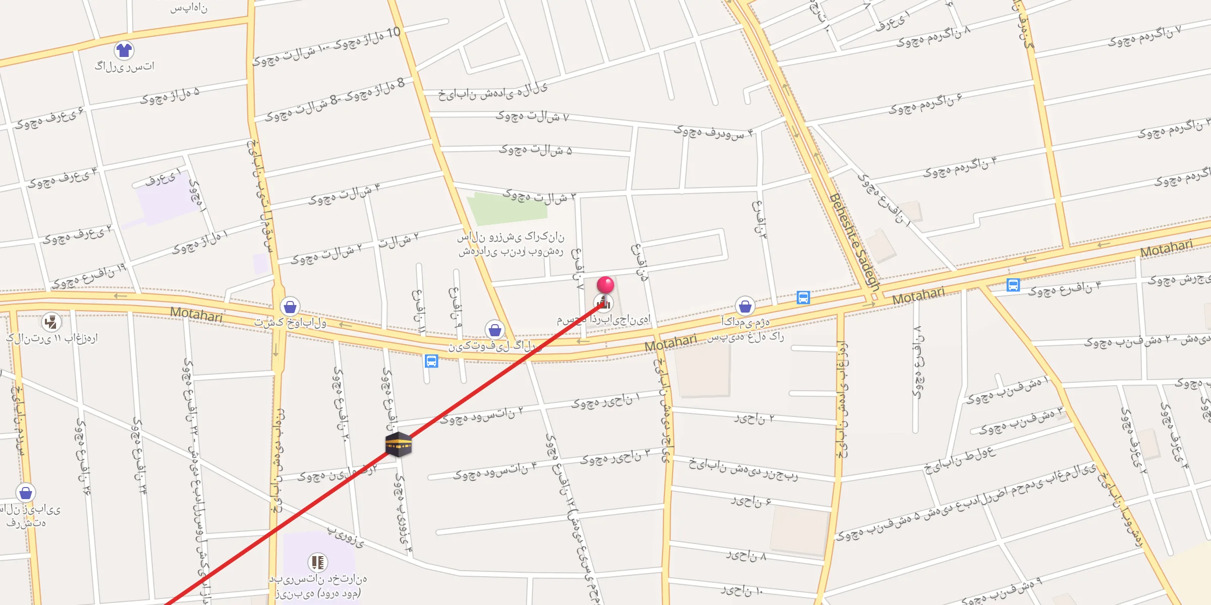 Carte de localisation : مسجد آذربایجانیها