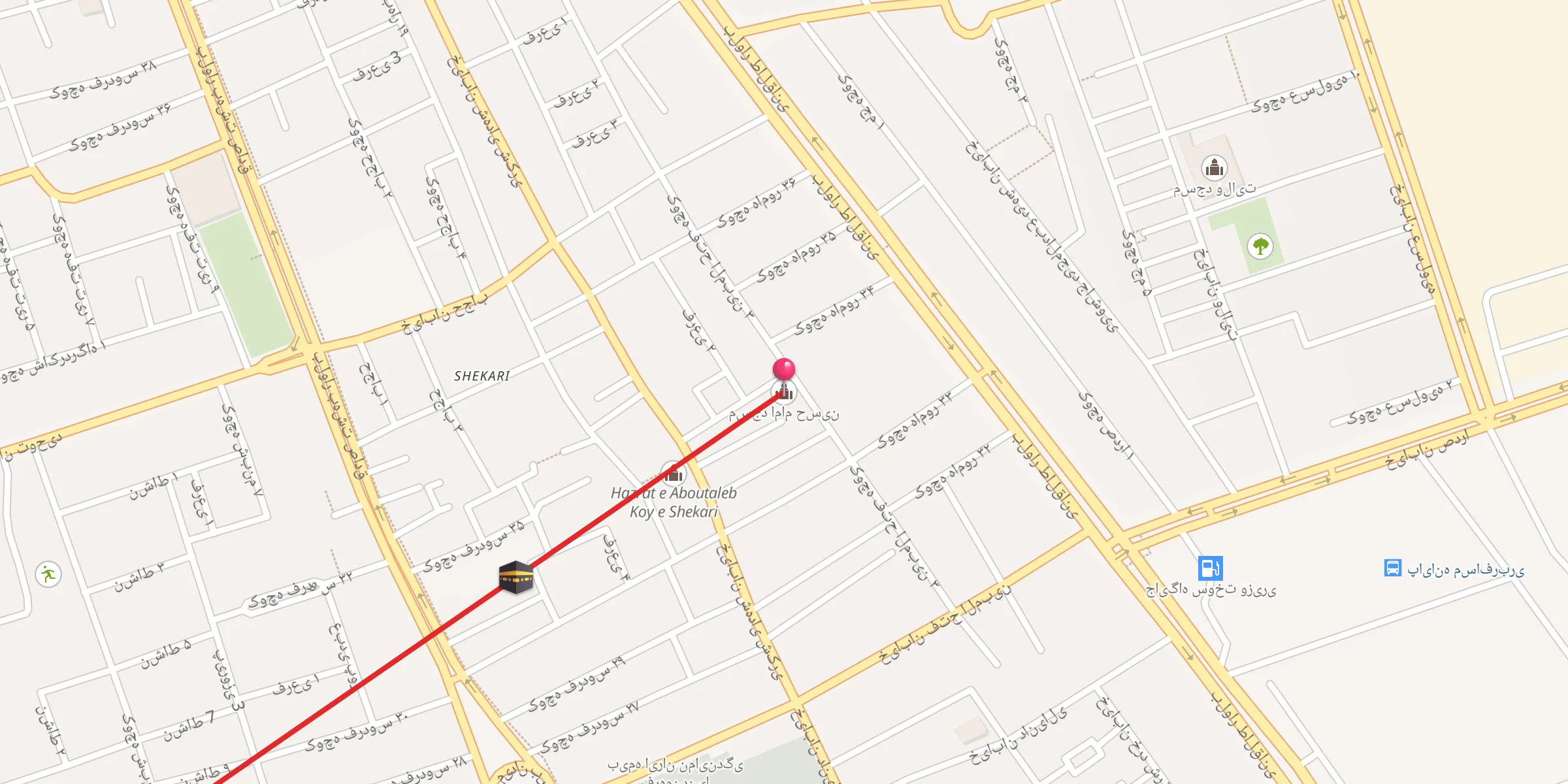 Carte de localisation : مسجد امام حسین