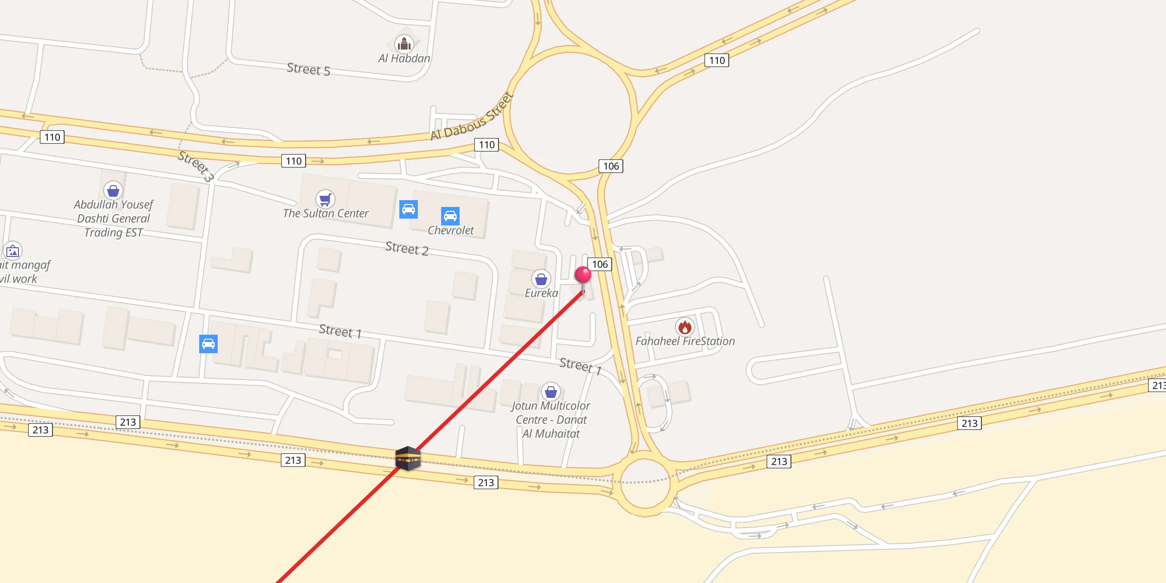 Carte de localisation : سالم الكريدي الدوسري