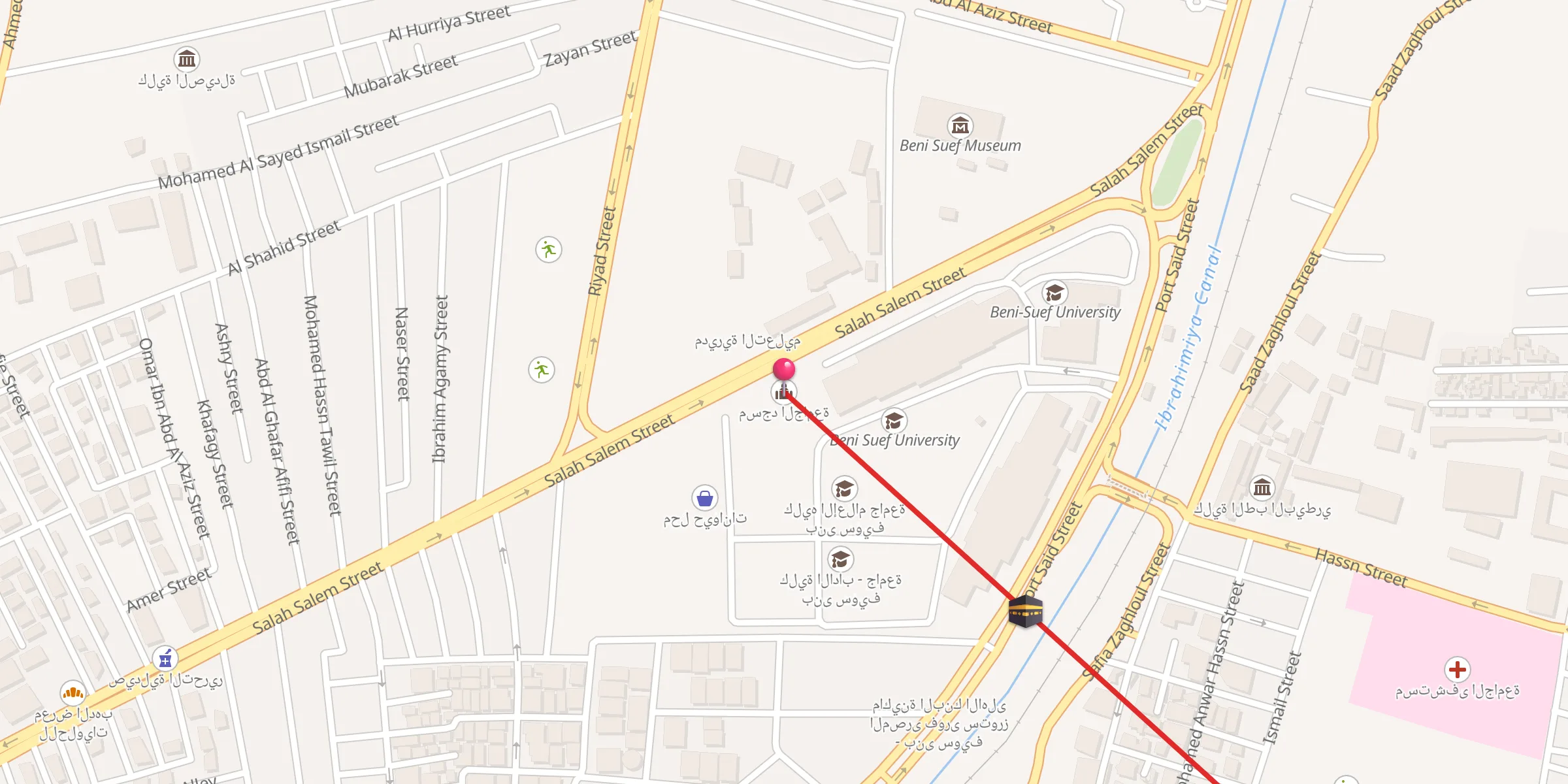 Carte de localisation : مسجد الجامعة