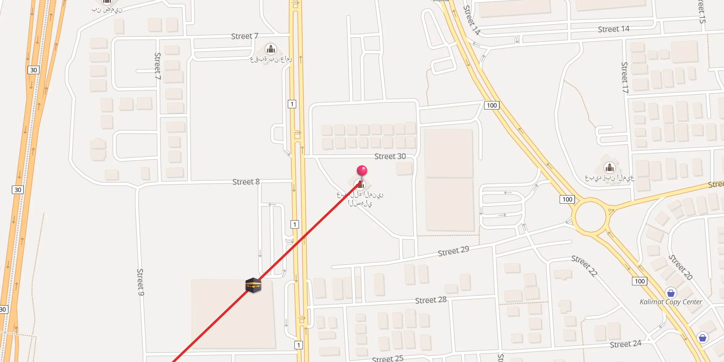 Carte de localisation : عبدالله المنير السهلي