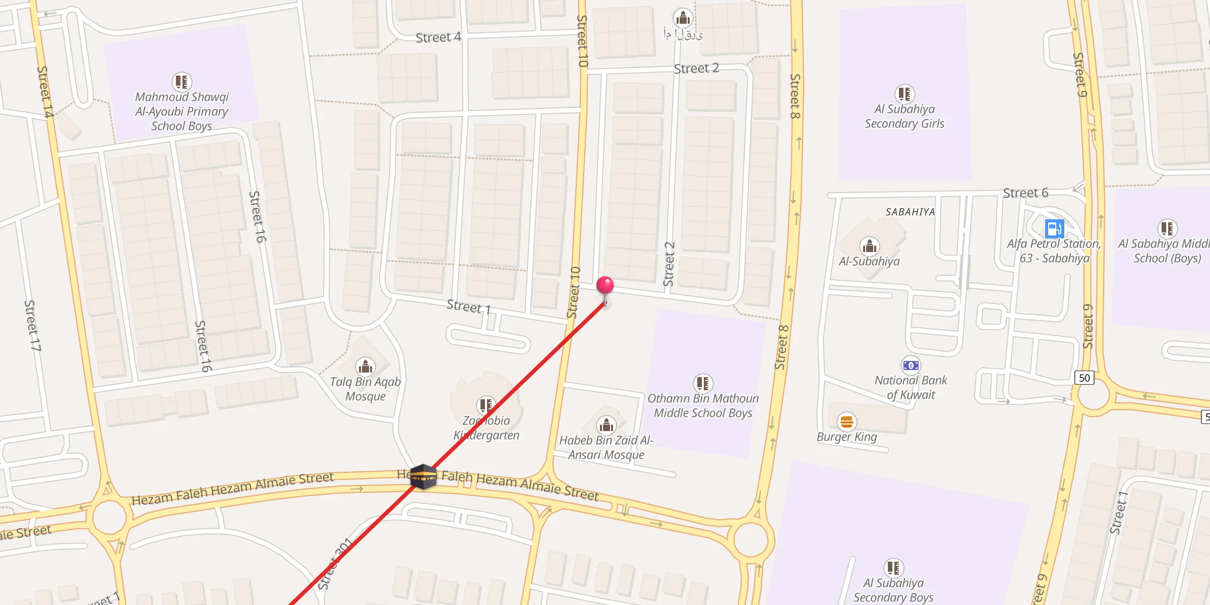 Carte de localisation : حبيب بن زيد الأنصاري