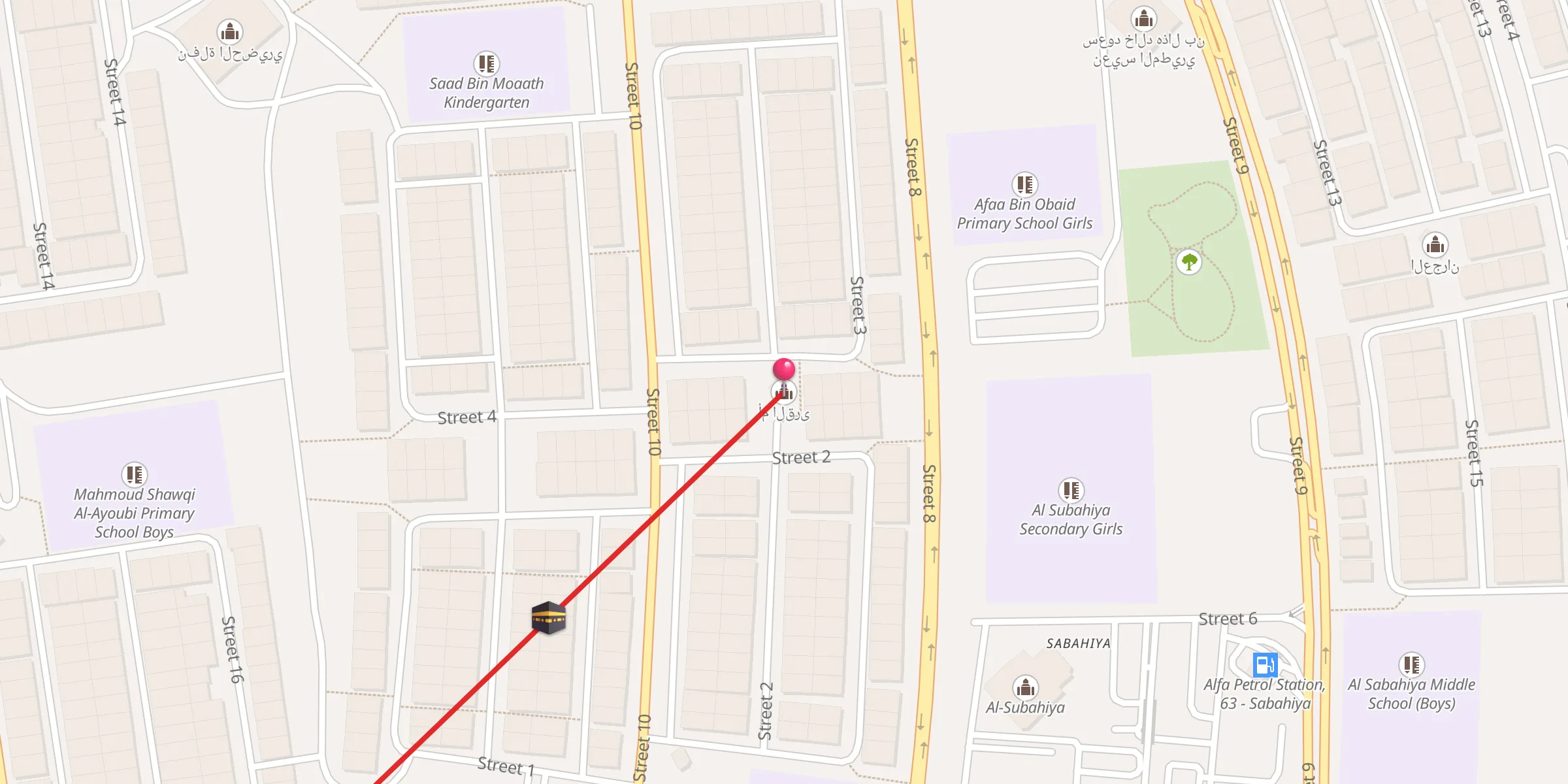 Carte de localisation : أم القرى